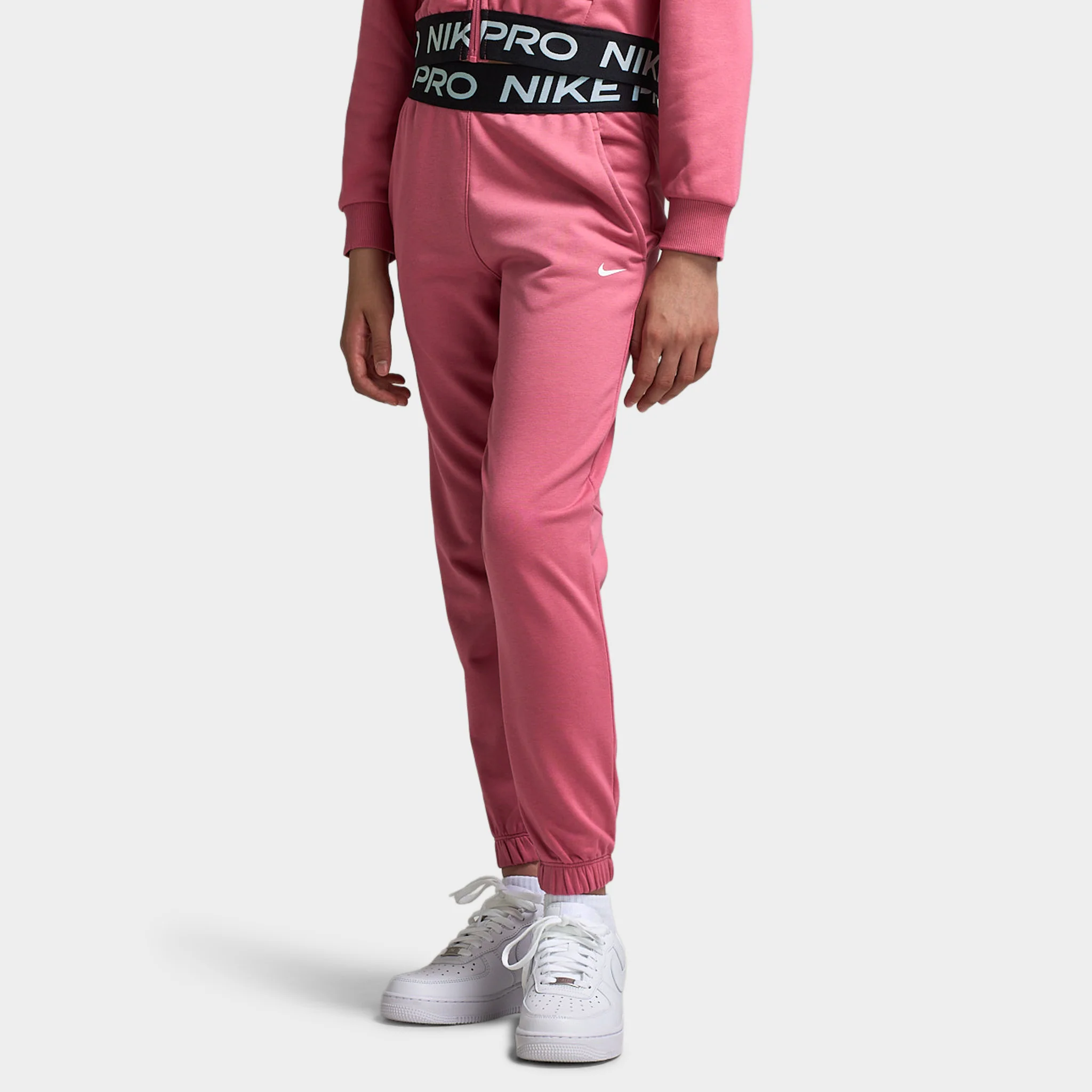 Nike Pro Juniors' Fleece Joggers Peony / Peony - Black - Image 2