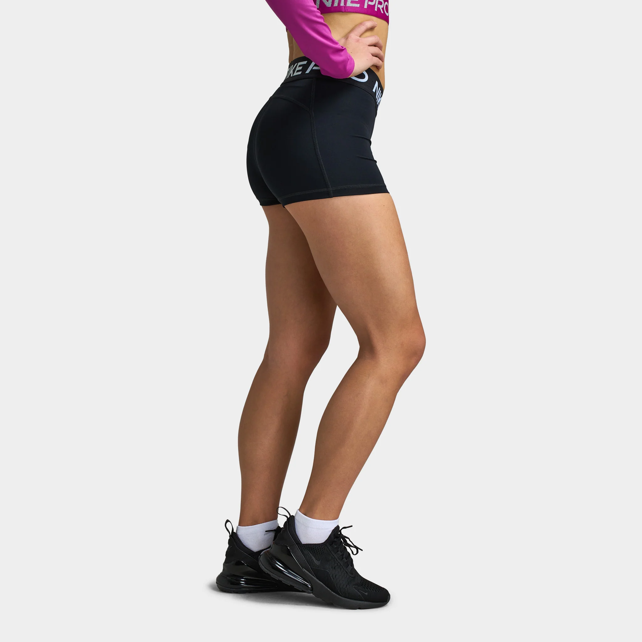 Nike Pro Women's 3" Shorts / Black - Image 3