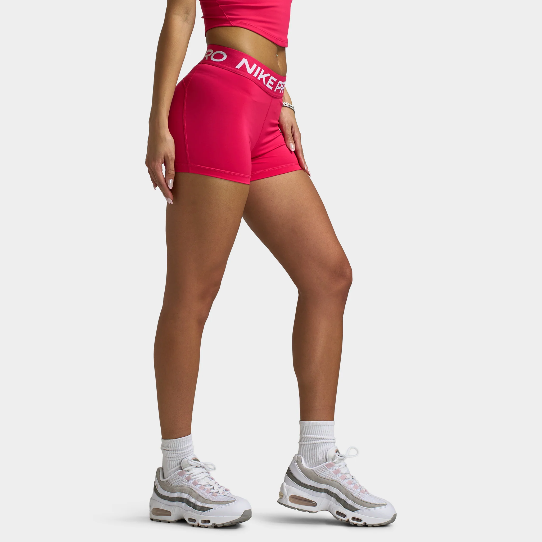Nike Pro Women's 3" Shorts Rush Pink / White - Image 4