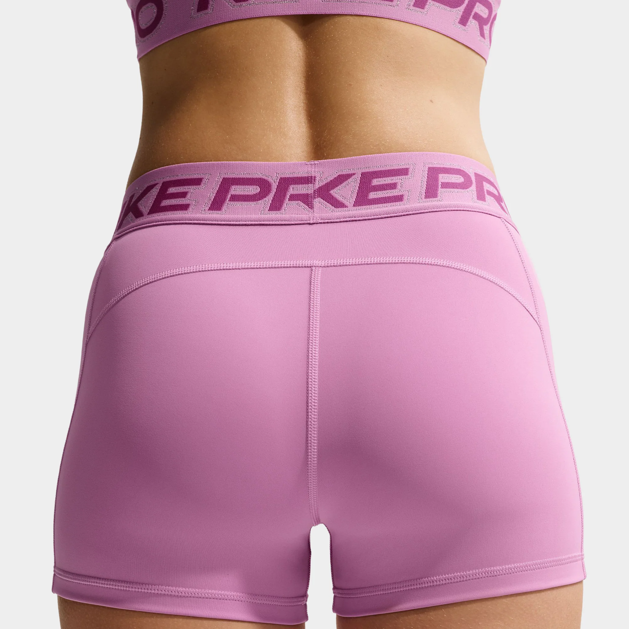 Nike Pro Women's 365 Midrise 3" Shorts Light Magenta / Ice Peach - Image 4