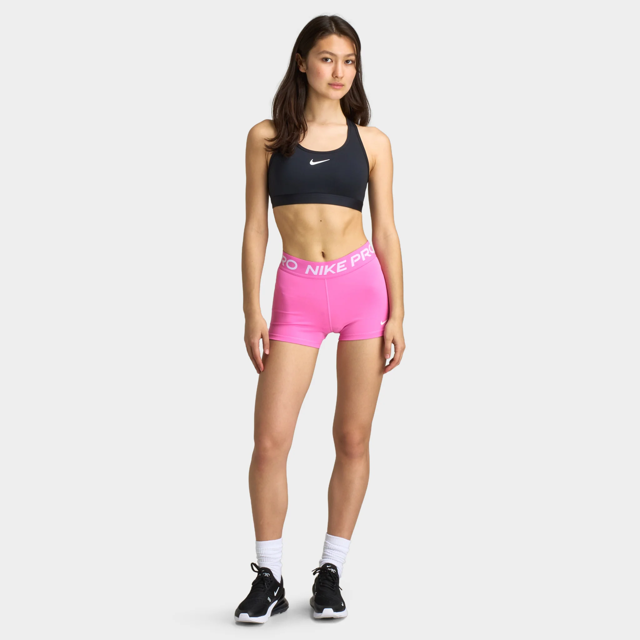 Nike Pro Women's 365 Shorts 3" Playful Pink / White - Image 6