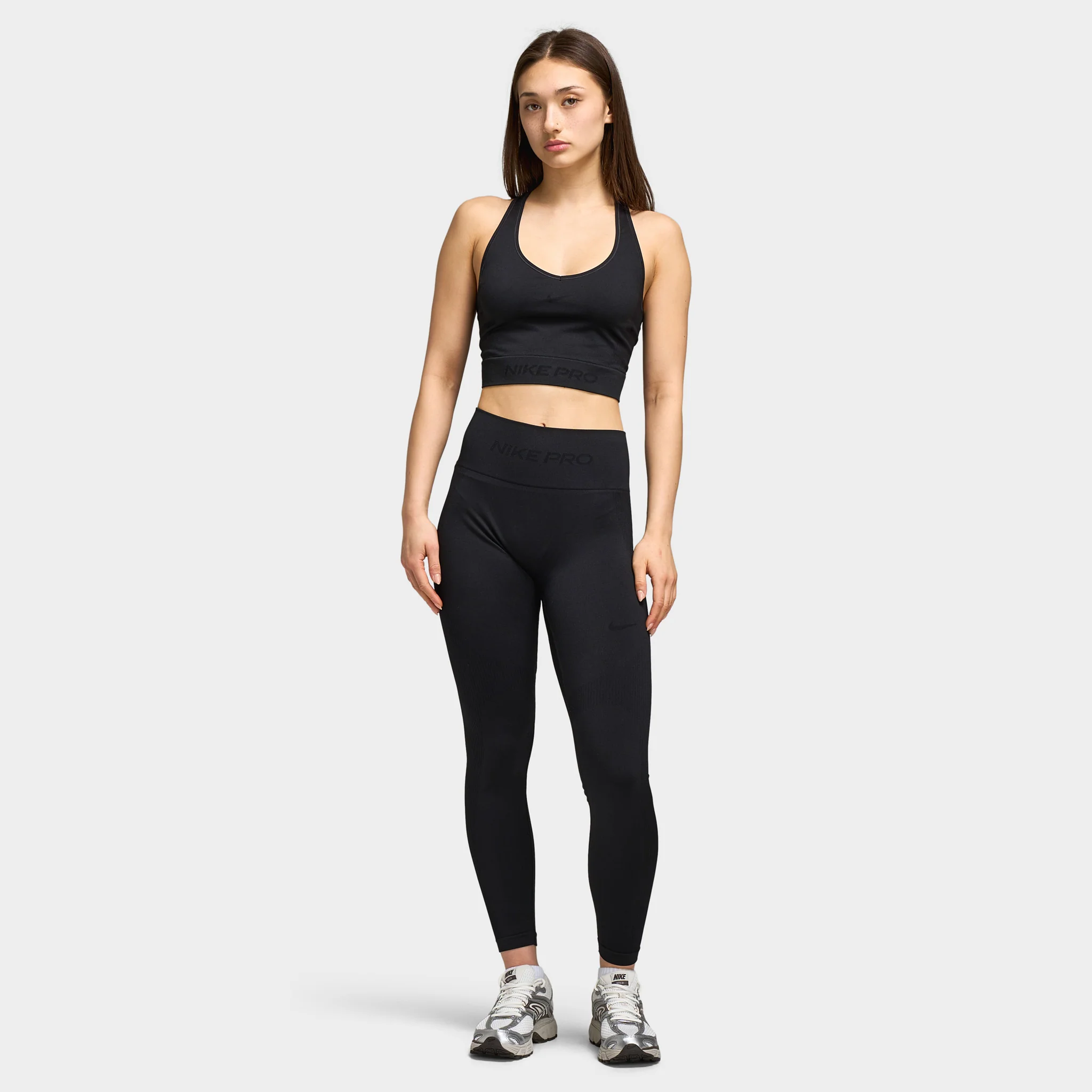 Nike Pro Women's Dry Fit Seamless Highrise 7/8 Tight / Black - Image 6