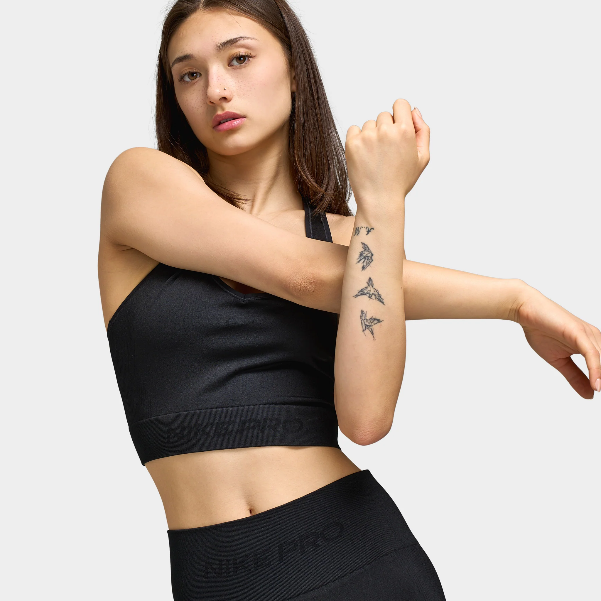 Nike Pro Women's Dry Fit Seamless Tank / Black - Image 6