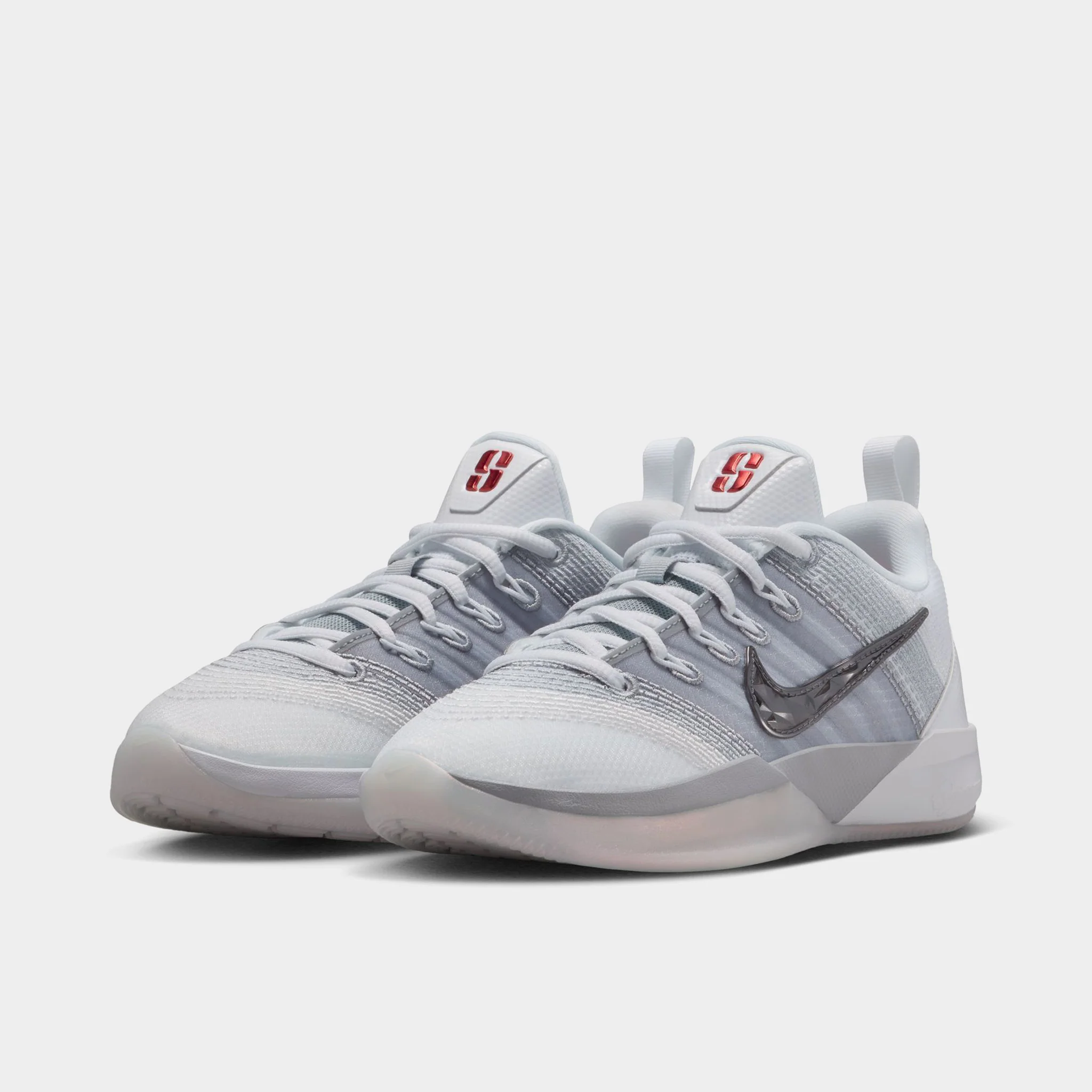 Nike Sabrina 3 GS White / Metallic Dark Grey - Wolf Grey - Image 2