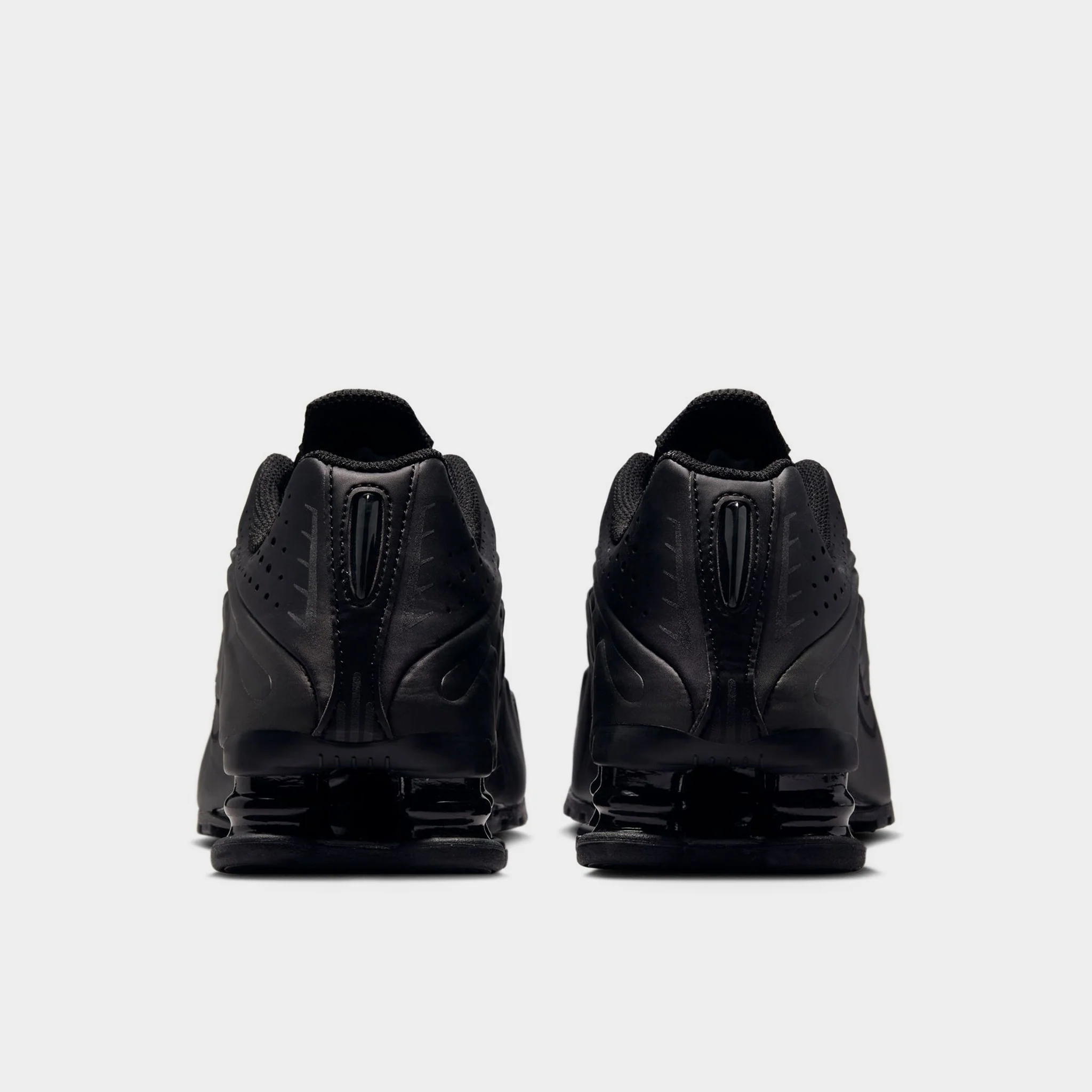 Nike Shox R4 GS Black / Black - Bright Crimson - Image 4