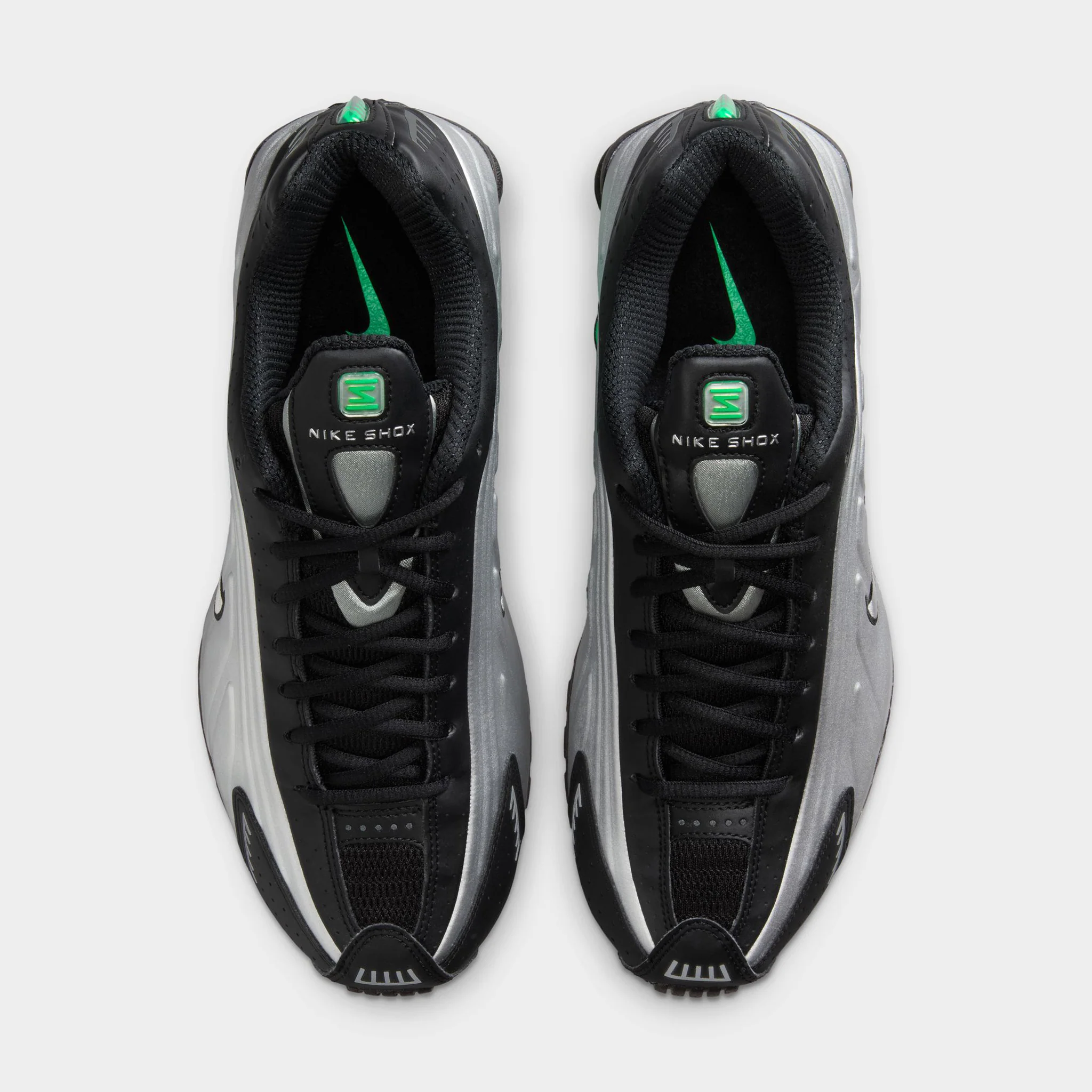 Nike Shox R4 Metallic Silver / Metallic Silver - Black - Image 5