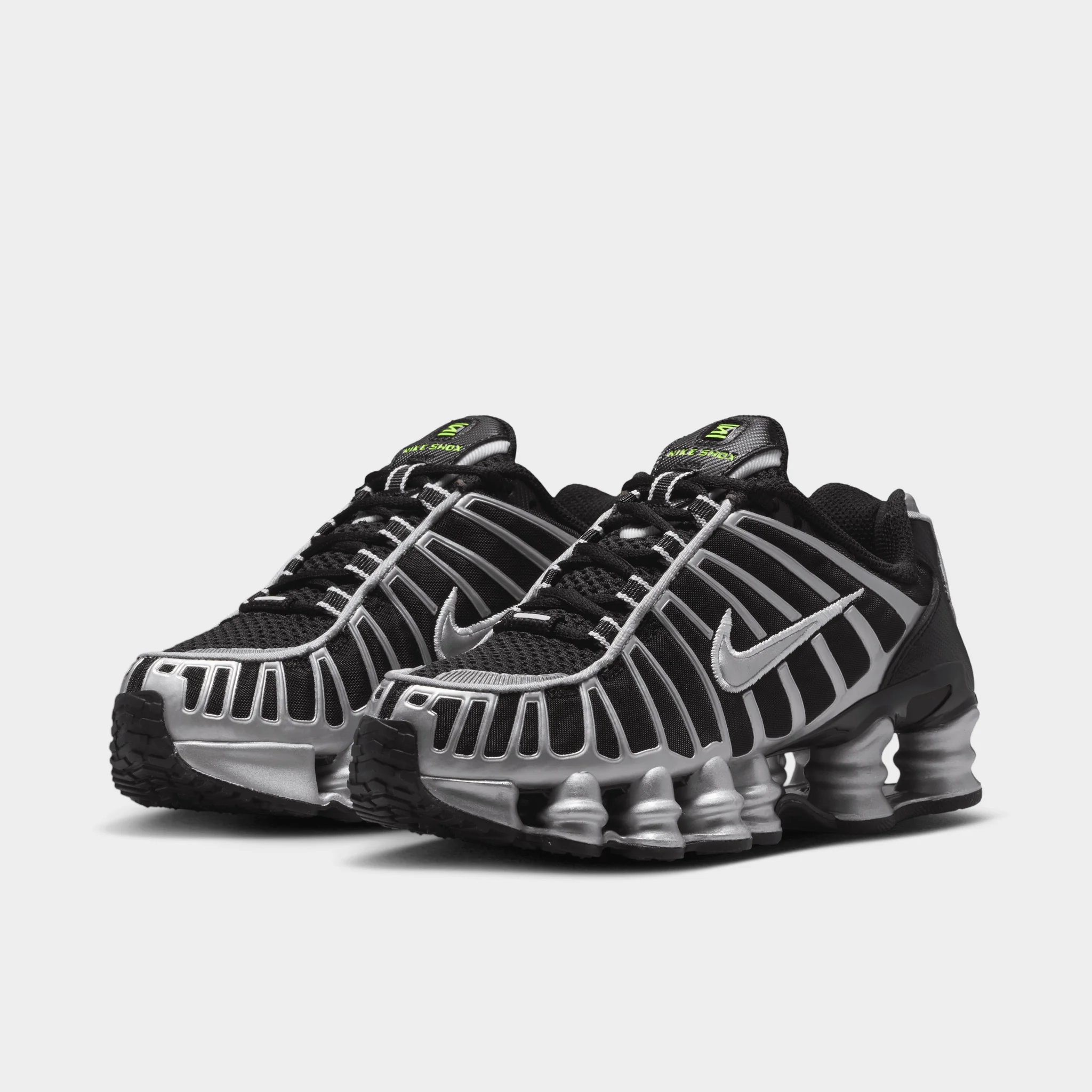 Nike Shox TL Black / Metallic Silver - Volt - Image 2