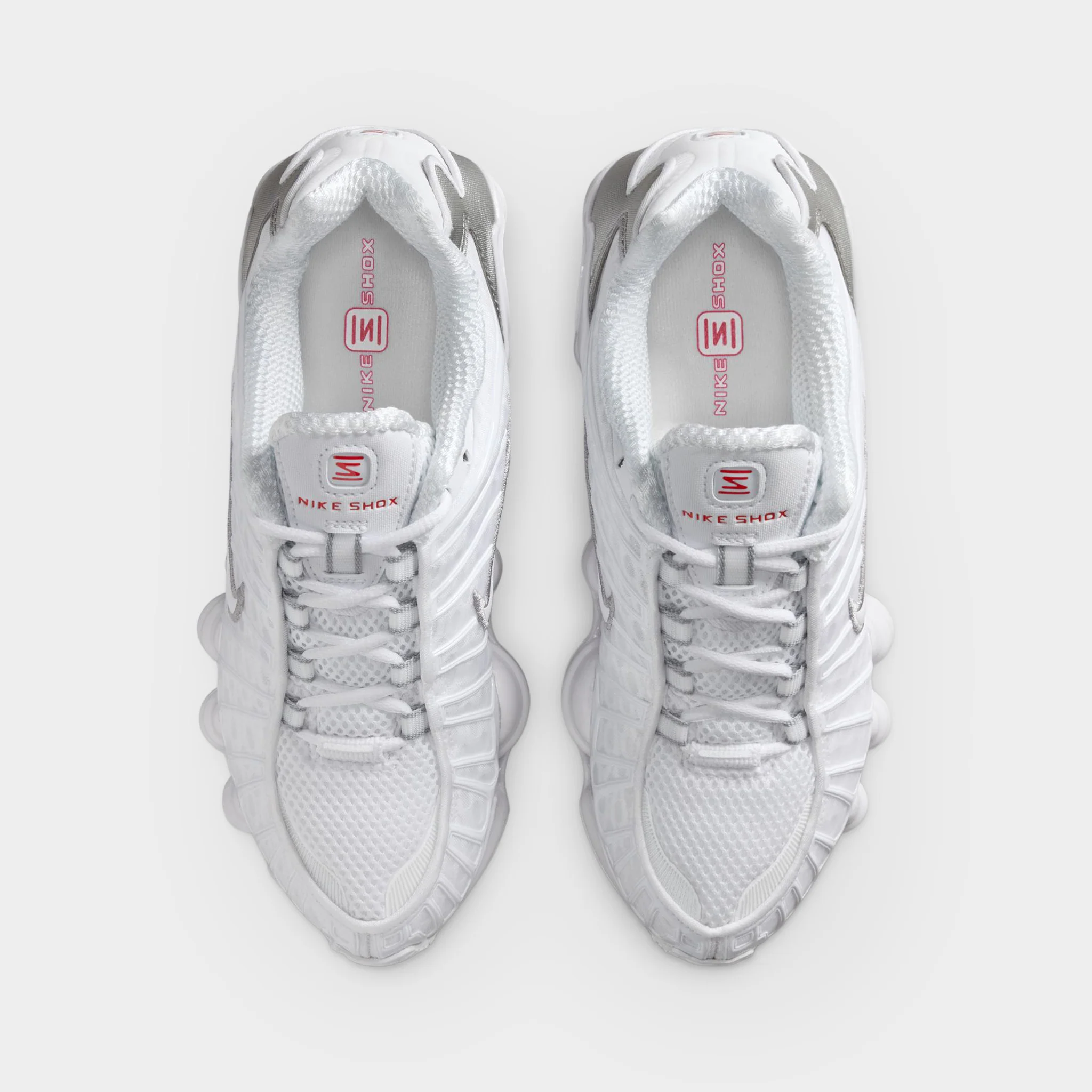 Nike Shox TL GS White / White - Metallic Silver - Image 5