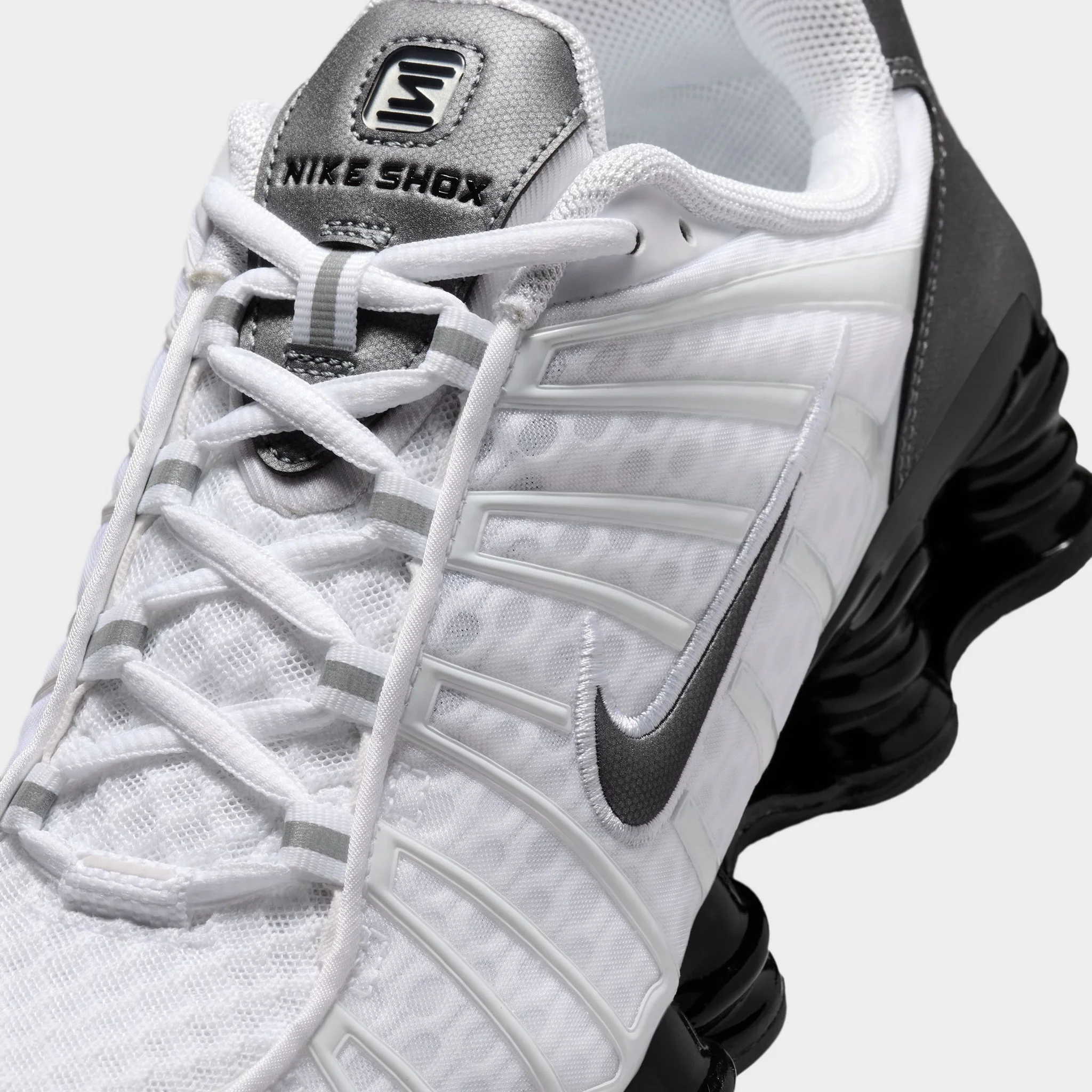 Nike Shox TL White / Metallic Cool Grey - Black - Image 4