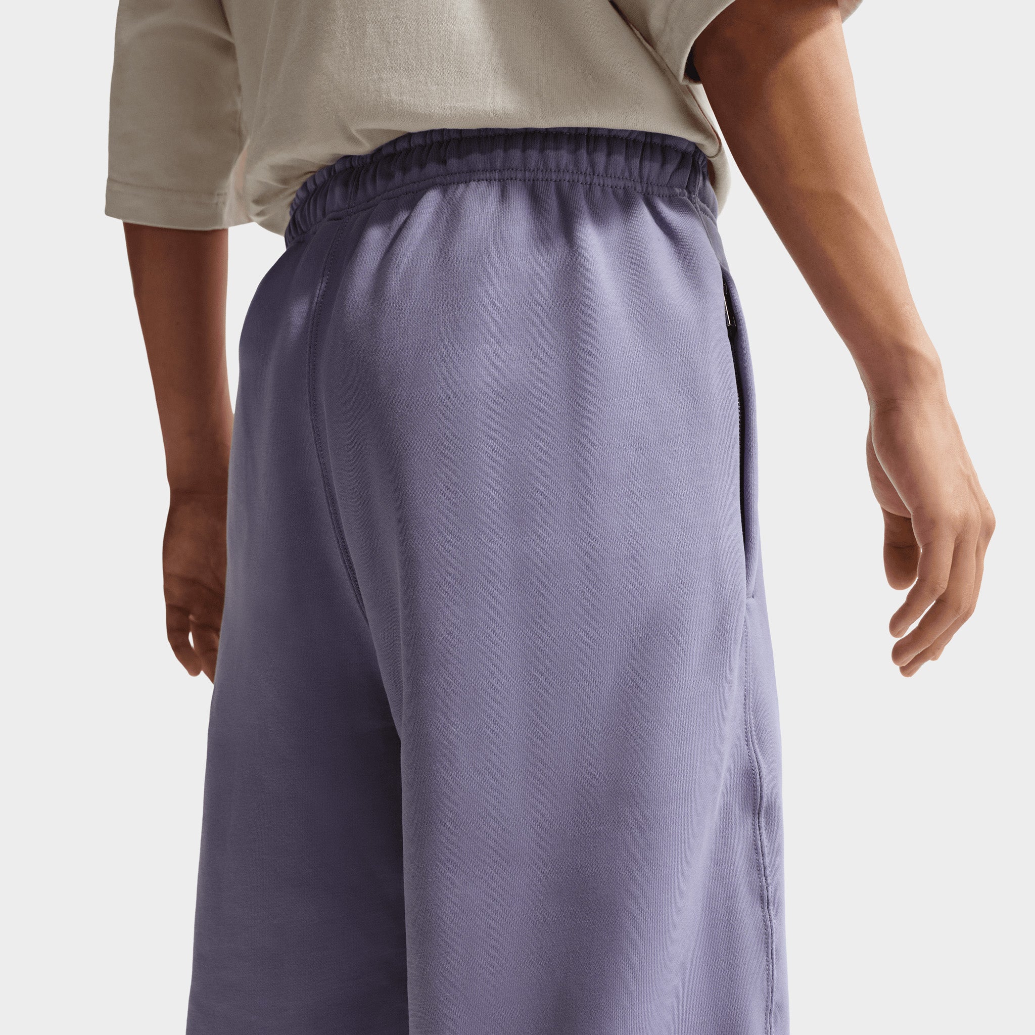 Nike Solo Swoosh Cuffed Fleece Pants / Iron Purple - Image 2