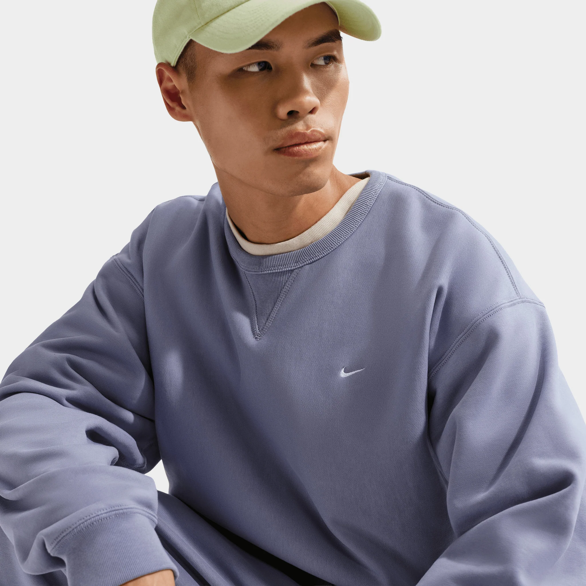 Nike Solo Swoosh Fleece Crew / Iron Purple - Image 3