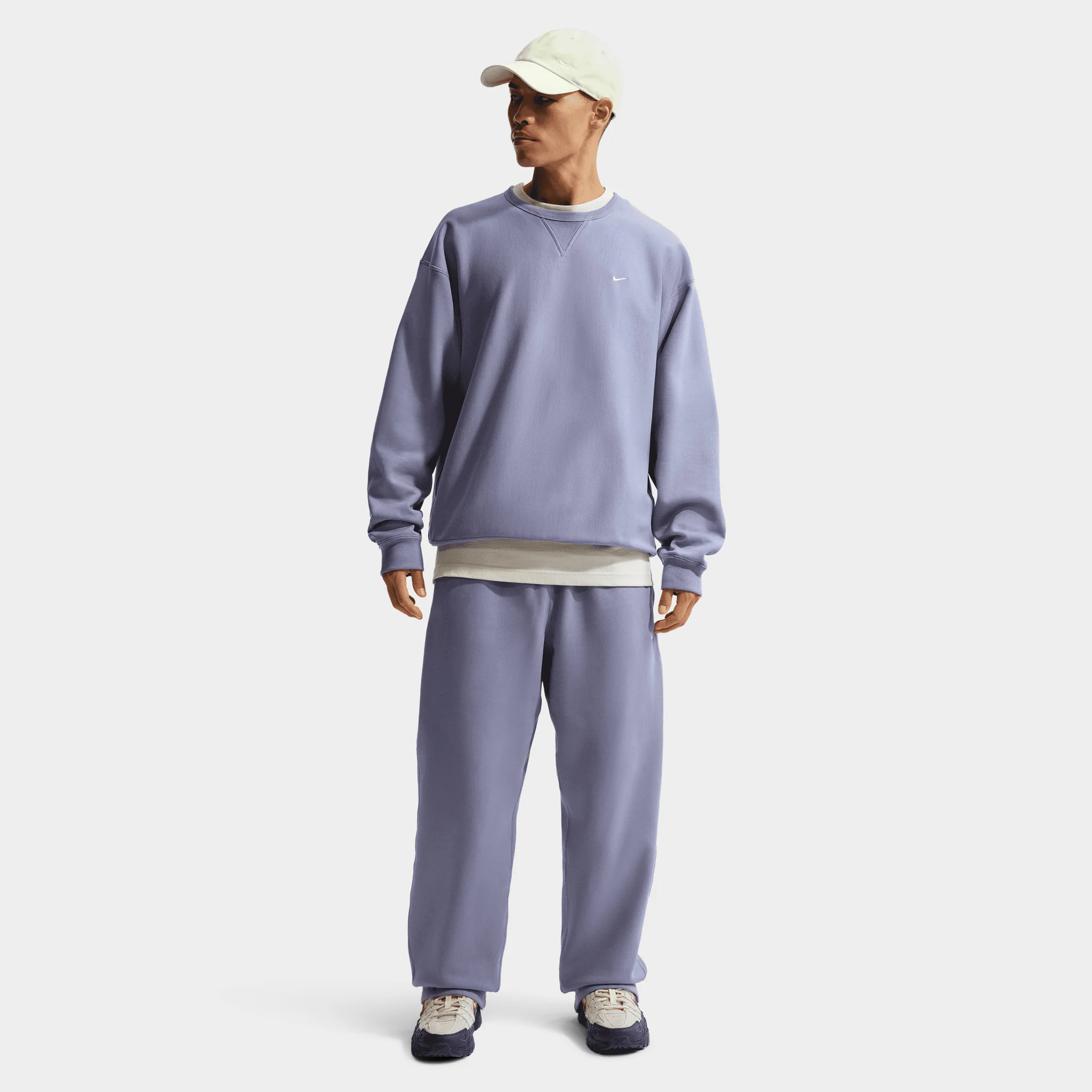Nike Solo Swoosh Fleece Crew / Iron Purple - Image 5