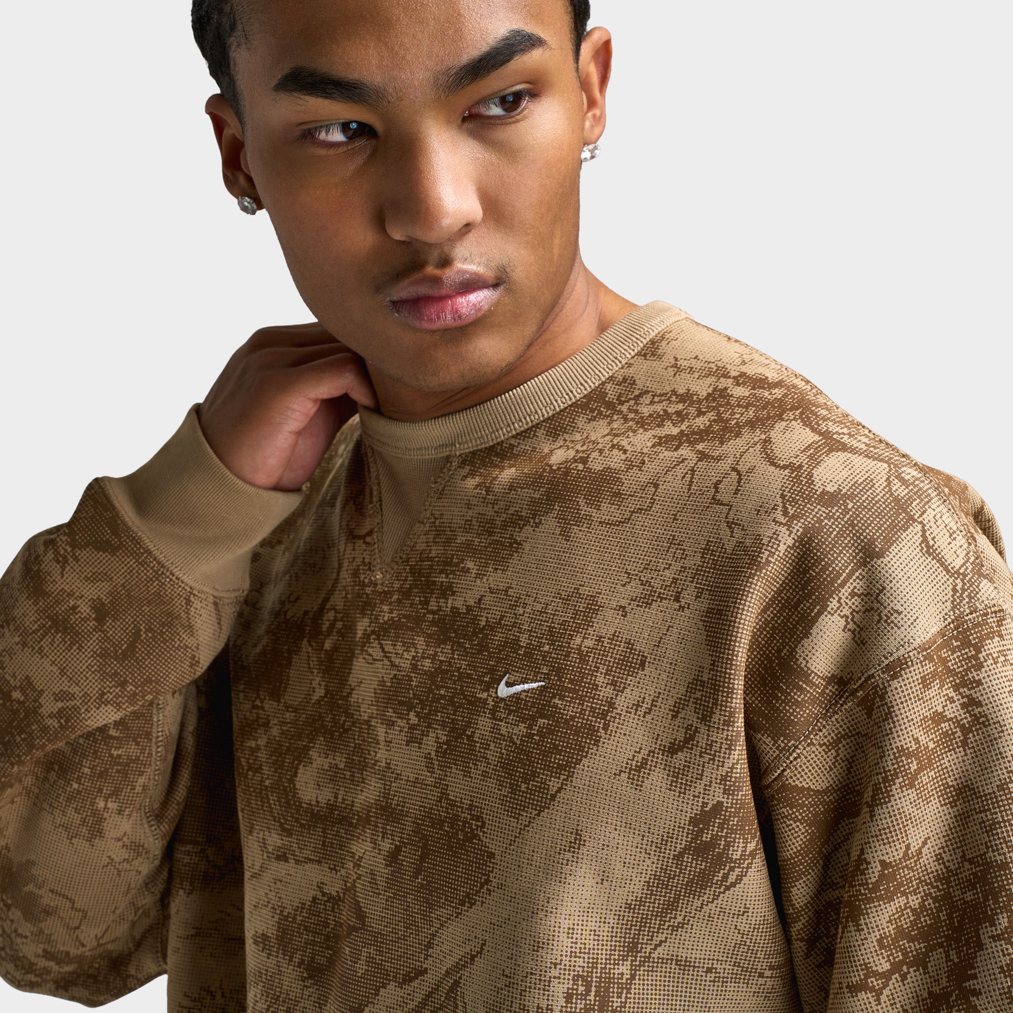 Nike Solo Swoosh Fleece Crew / Parachute Beige - Image 2