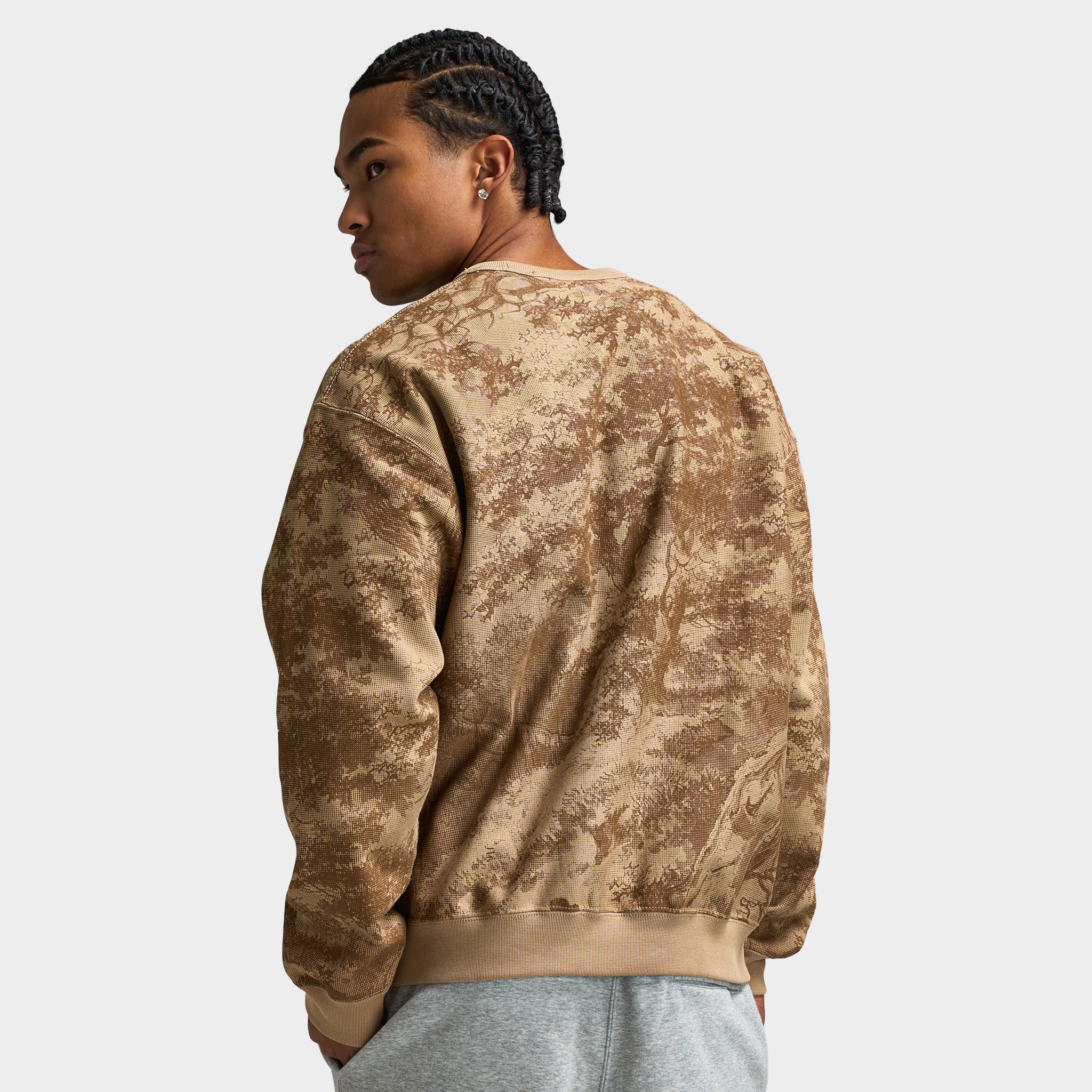 Nike Solo Swoosh Fleece Crew / Parachute Beige - Image 3