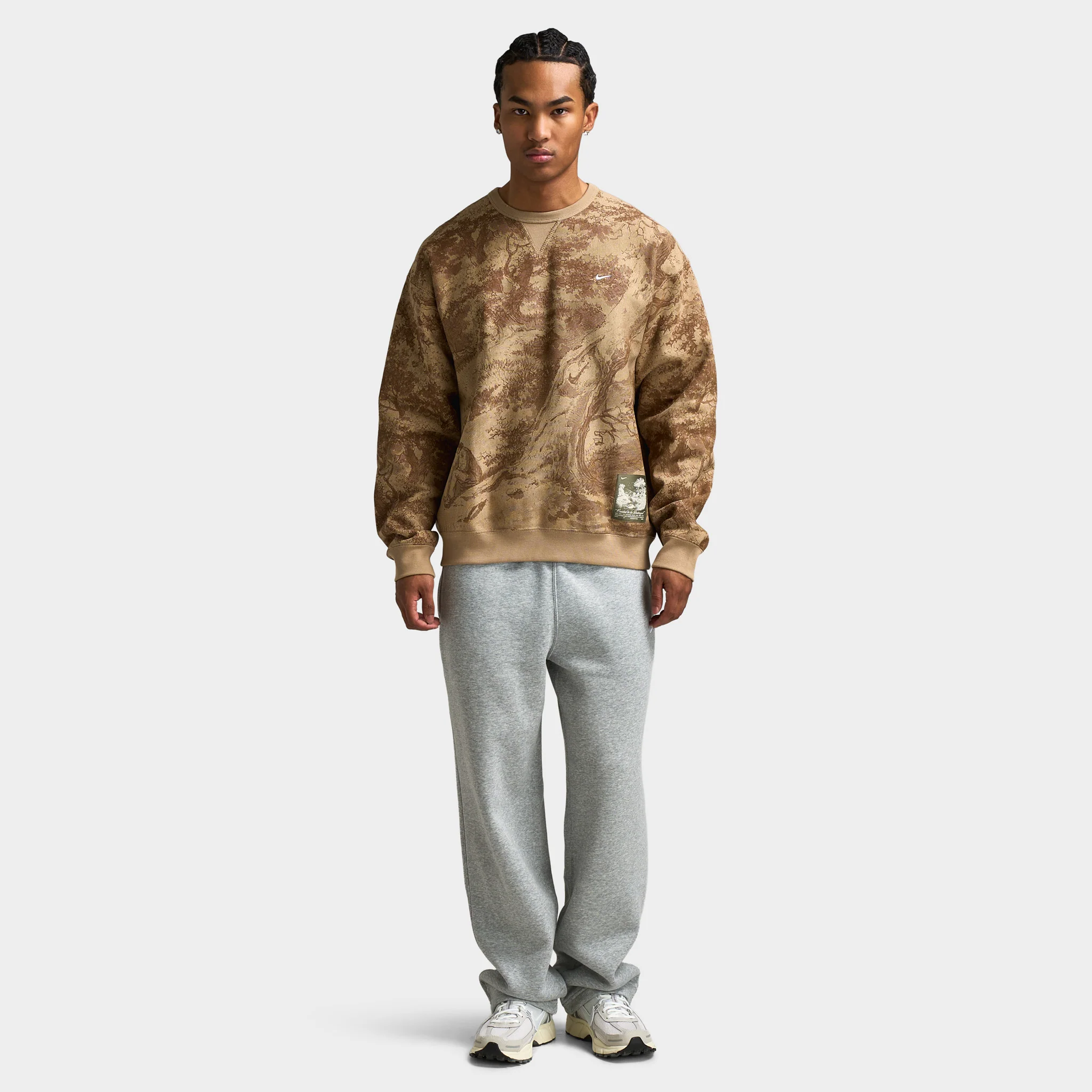 Nike Solo Swoosh Fleece Crew / Parachute Beige - Image 5