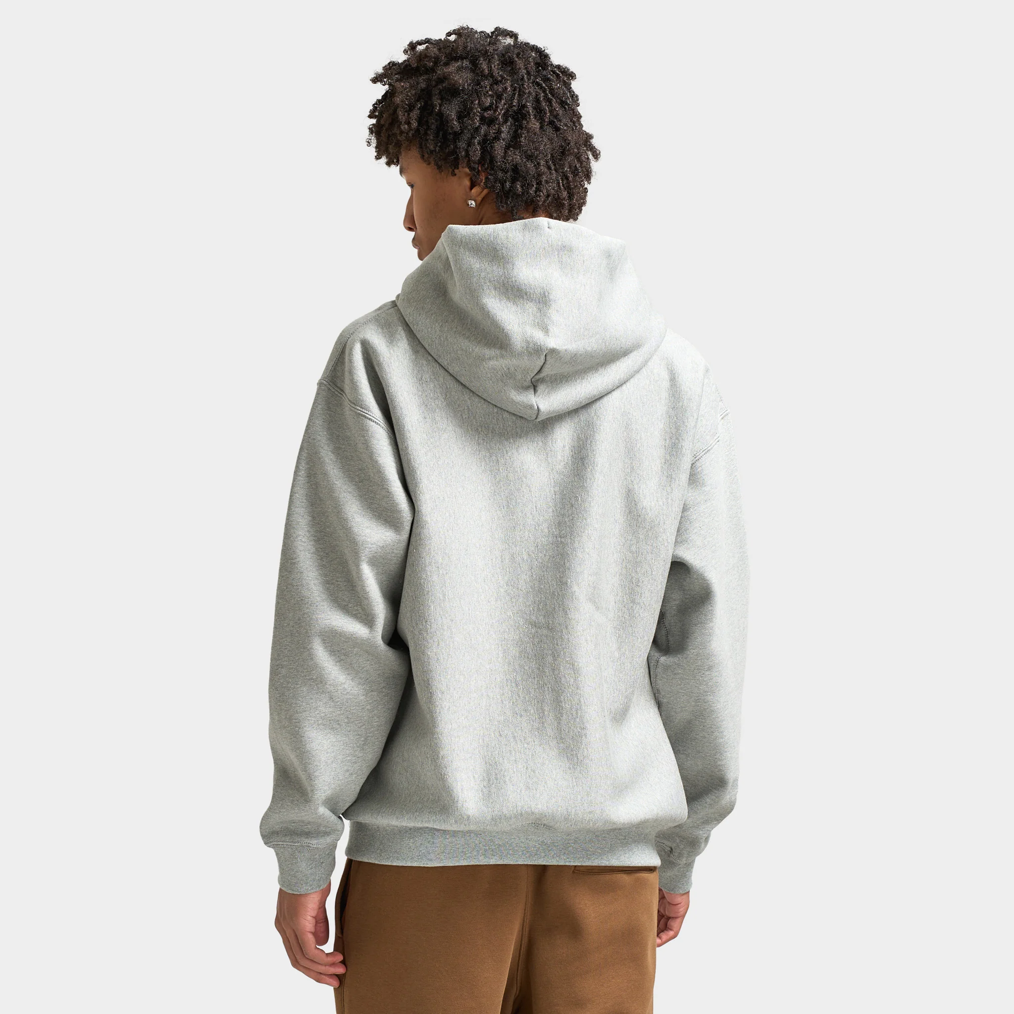 Nike Solo Swoosh Fleece Full-Zip Hoodie Dark Grey Heather / White - Image 2