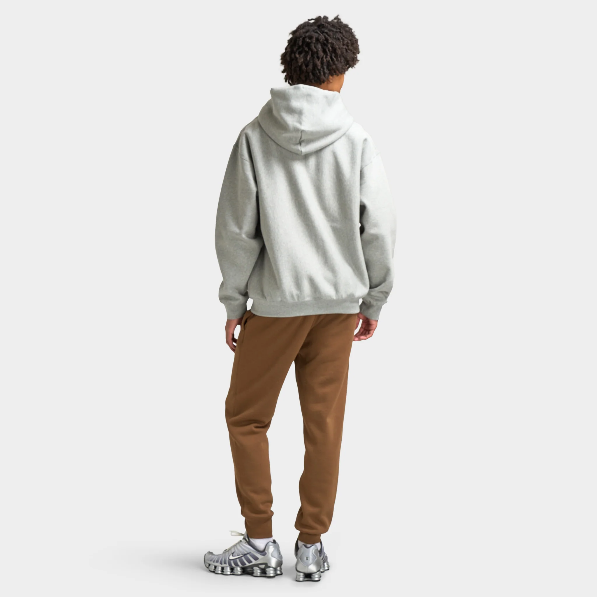 Nike Solo Swoosh Fleece Full-Zip Hoodie Dark Grey Heather / White - Image 5