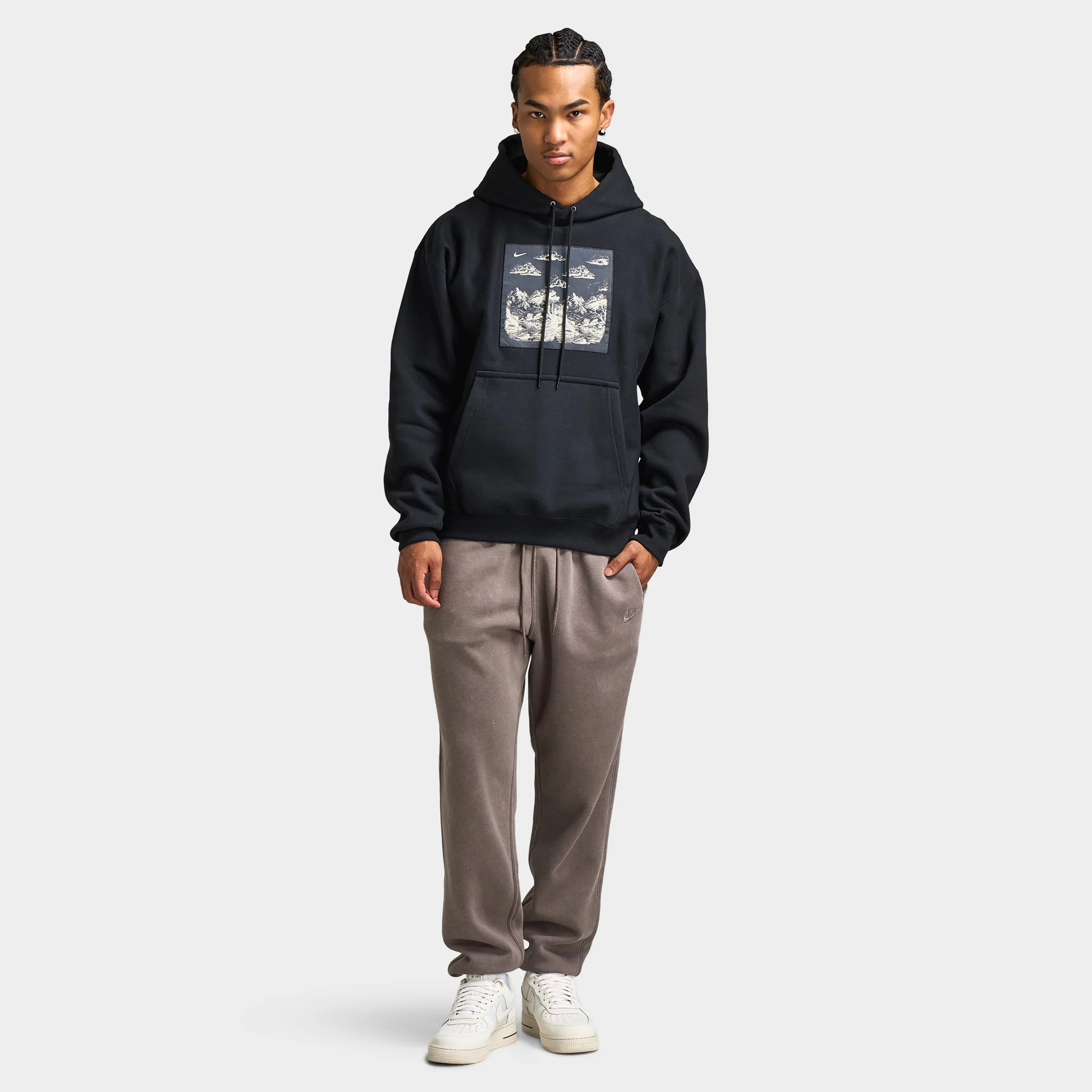 Nike Solo Swoosh Fleece Hoodie / Black - Image 4