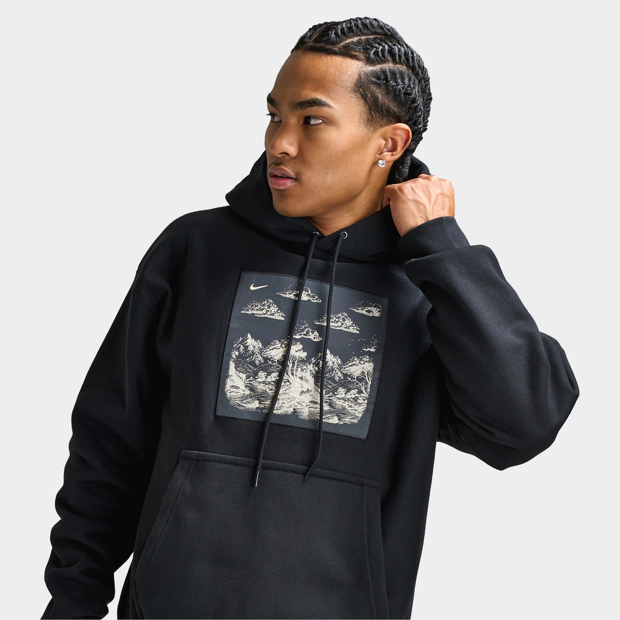 Nike Solo Swoosh Fleece Hoodie / Black - Image 6