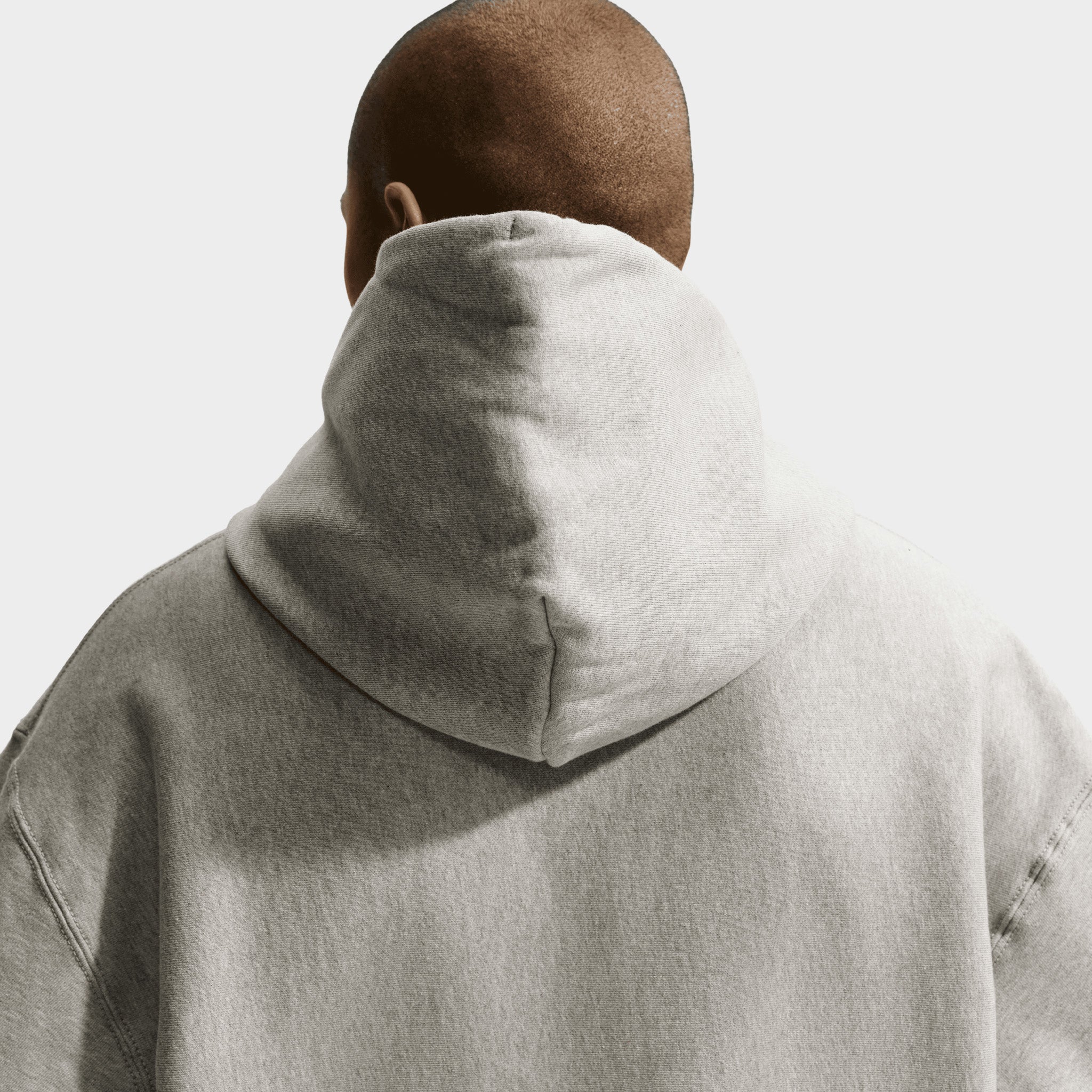 Nike Solo Swoosh Fleece Hoodie / Grey Heather - Image 2