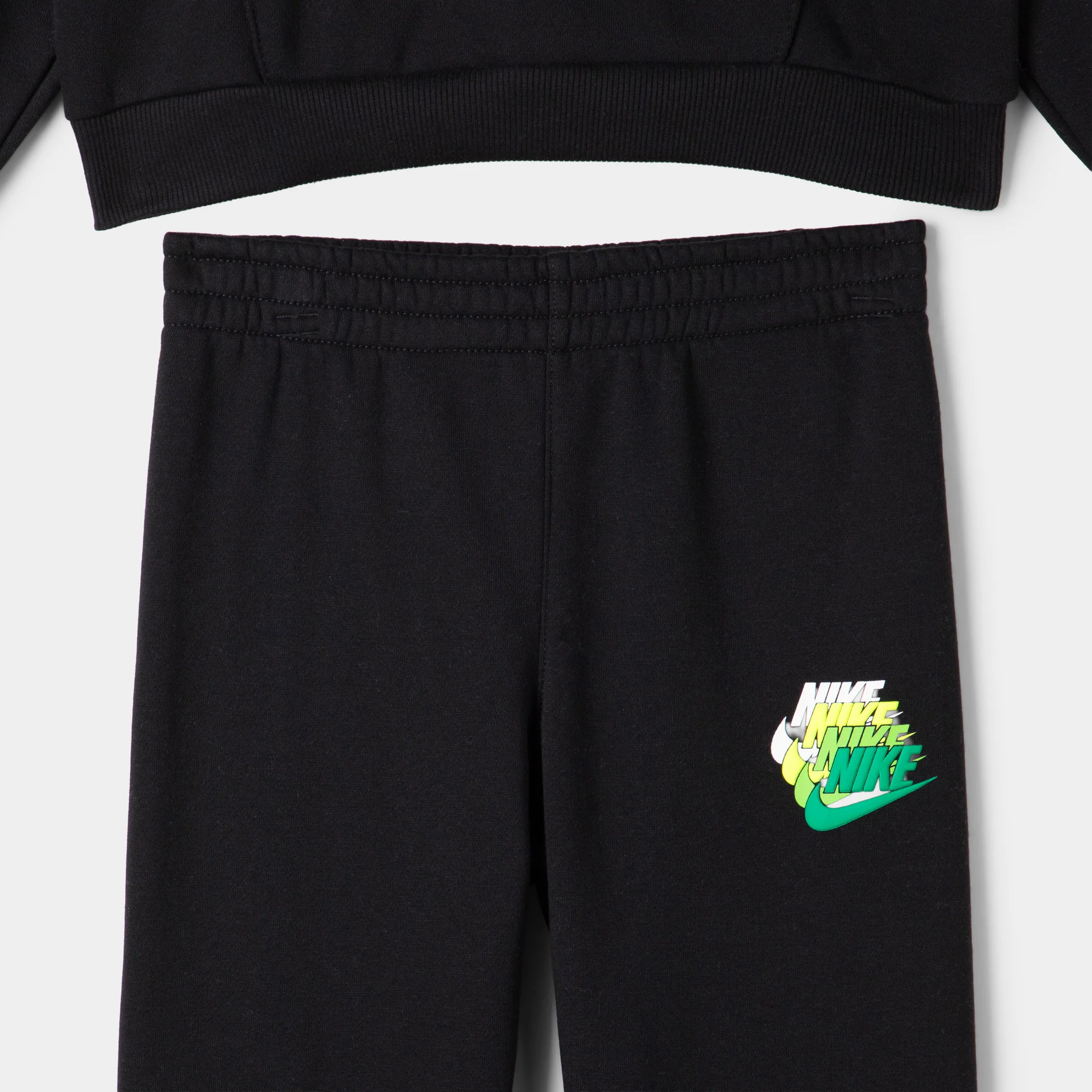 Nike Sportswear Children's Fleece Pullover Pant Set / Black - Image 6