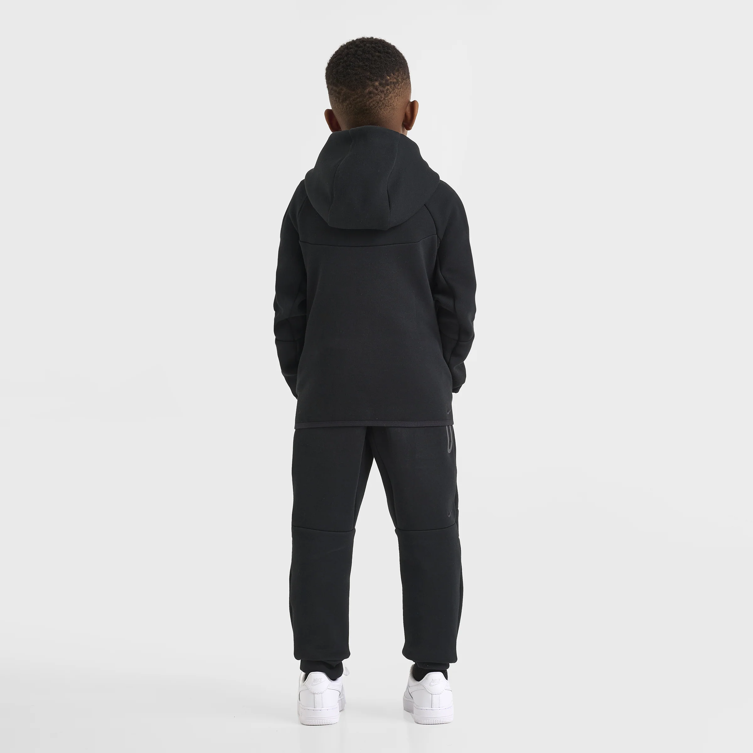 Nike Sportswear Children's Tech Fleece Full Zip Hoodie Set / Black - Image 3