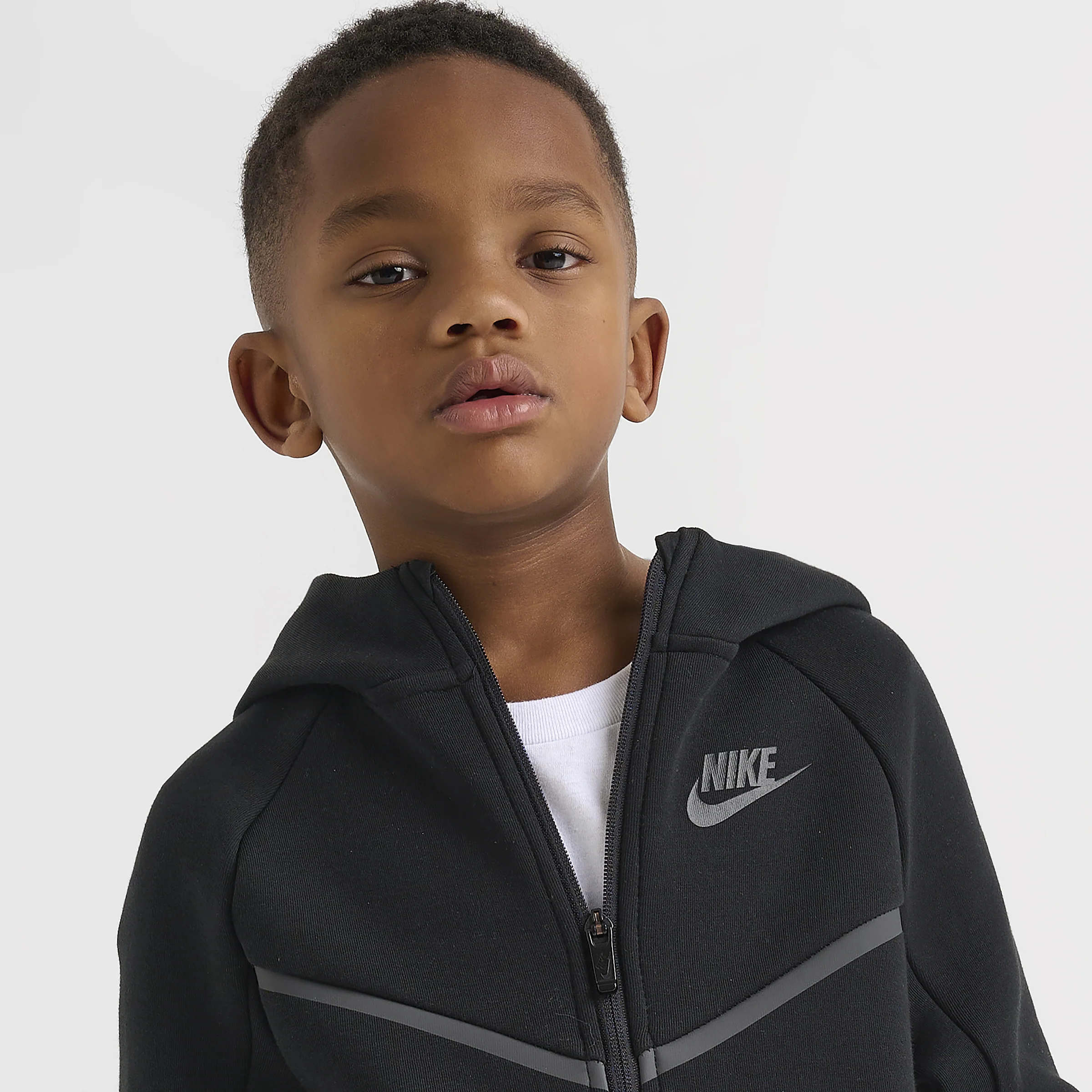 Nike Sportswear Children's Tech Fleece Full Zip Hoodie Set / Black - Image 6