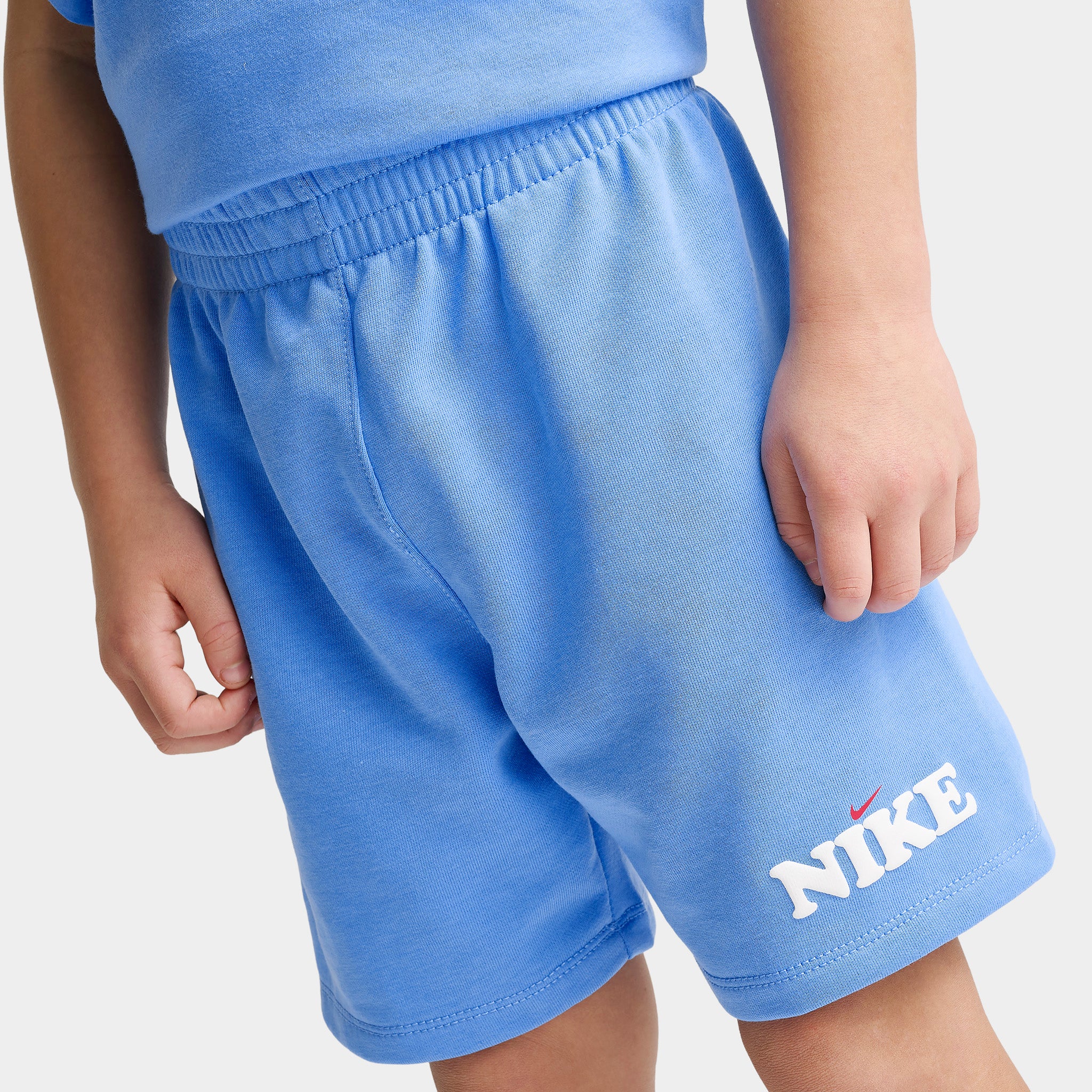 Nike Sportswear Children's Tee Fleece Shorts Set / University Blue - Image 3