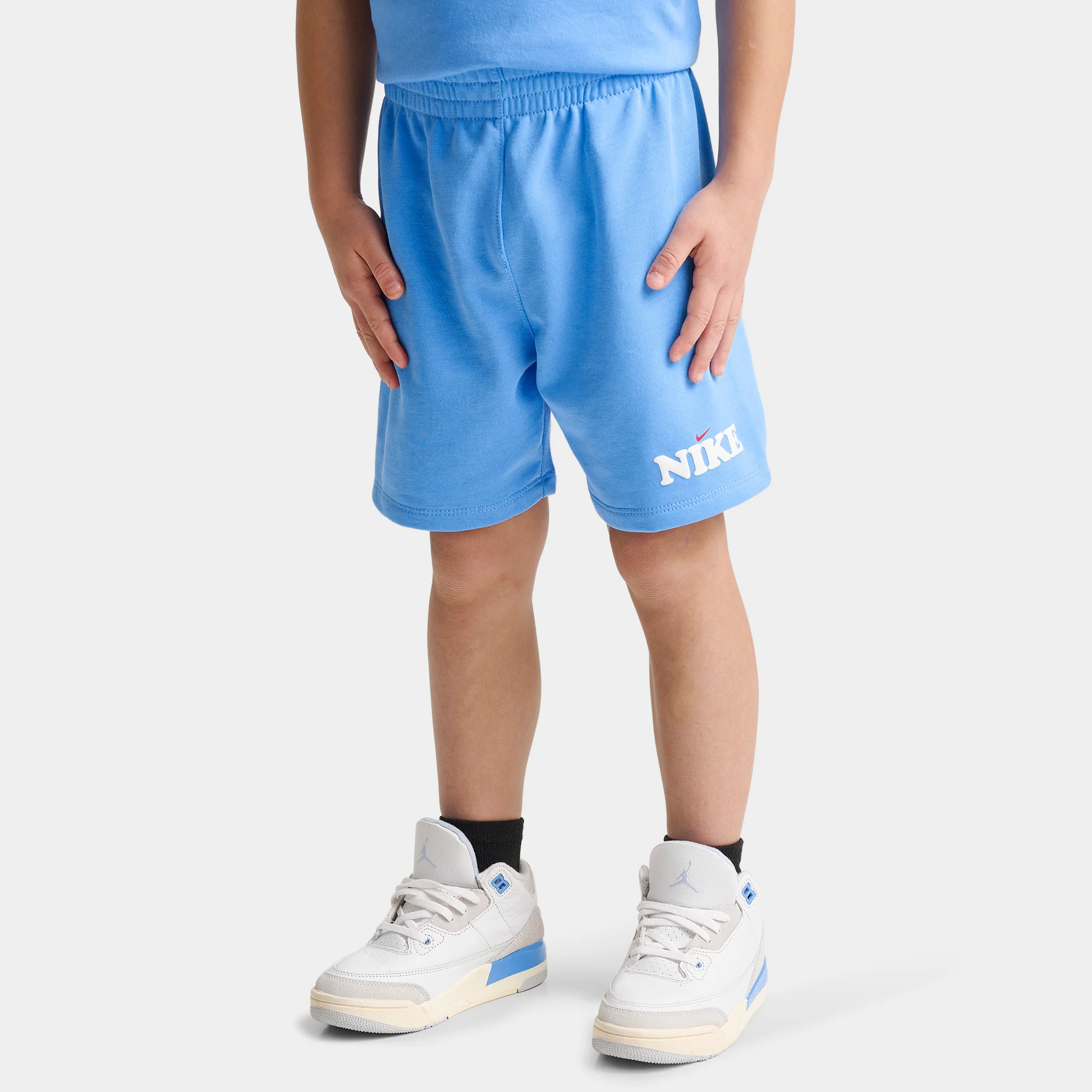 Nike Sportswear Children's Tee Fleece Shorts Set / University Blue - Image 4
