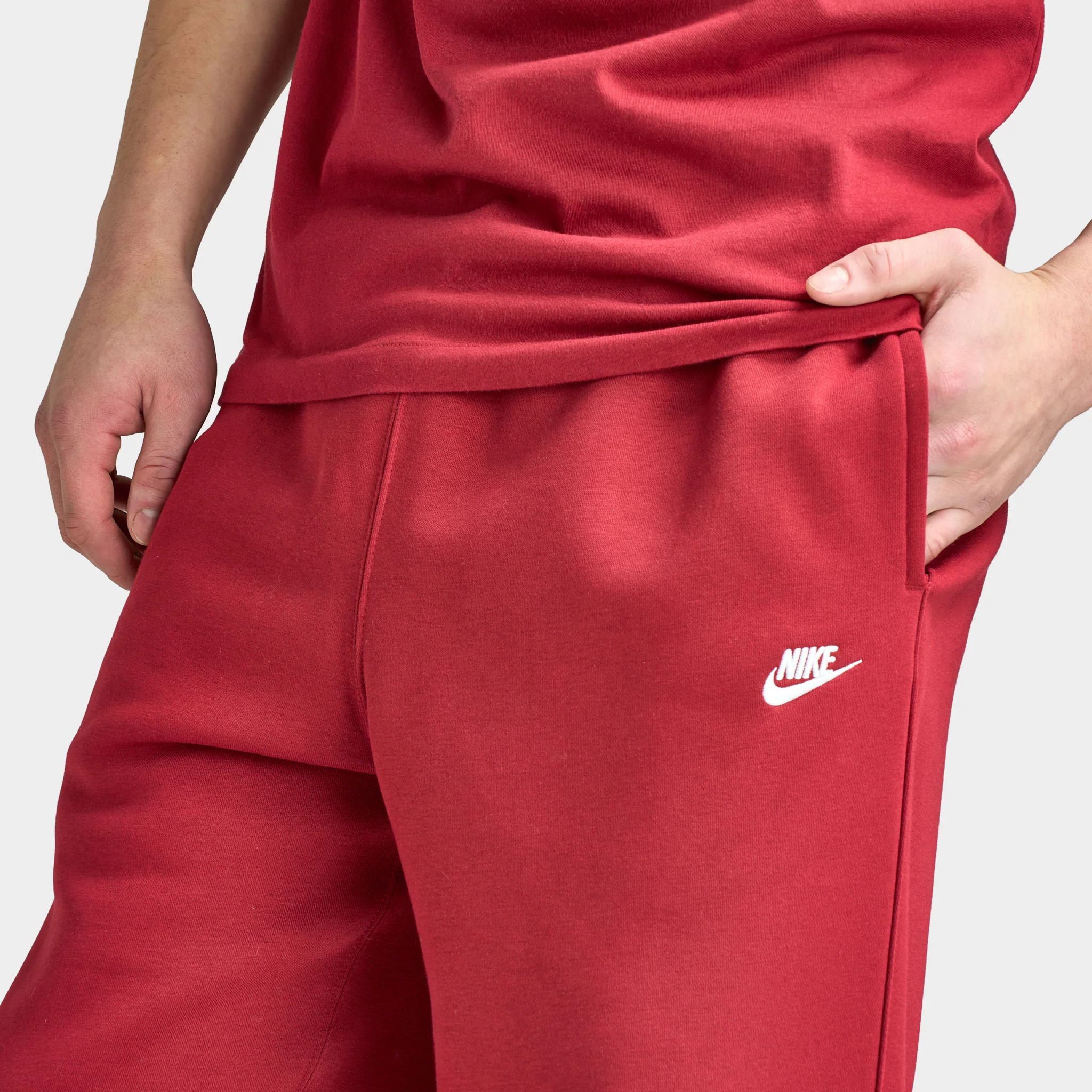 Nike Sportswear Club Fleece Bungee Pants / Red - Image 3