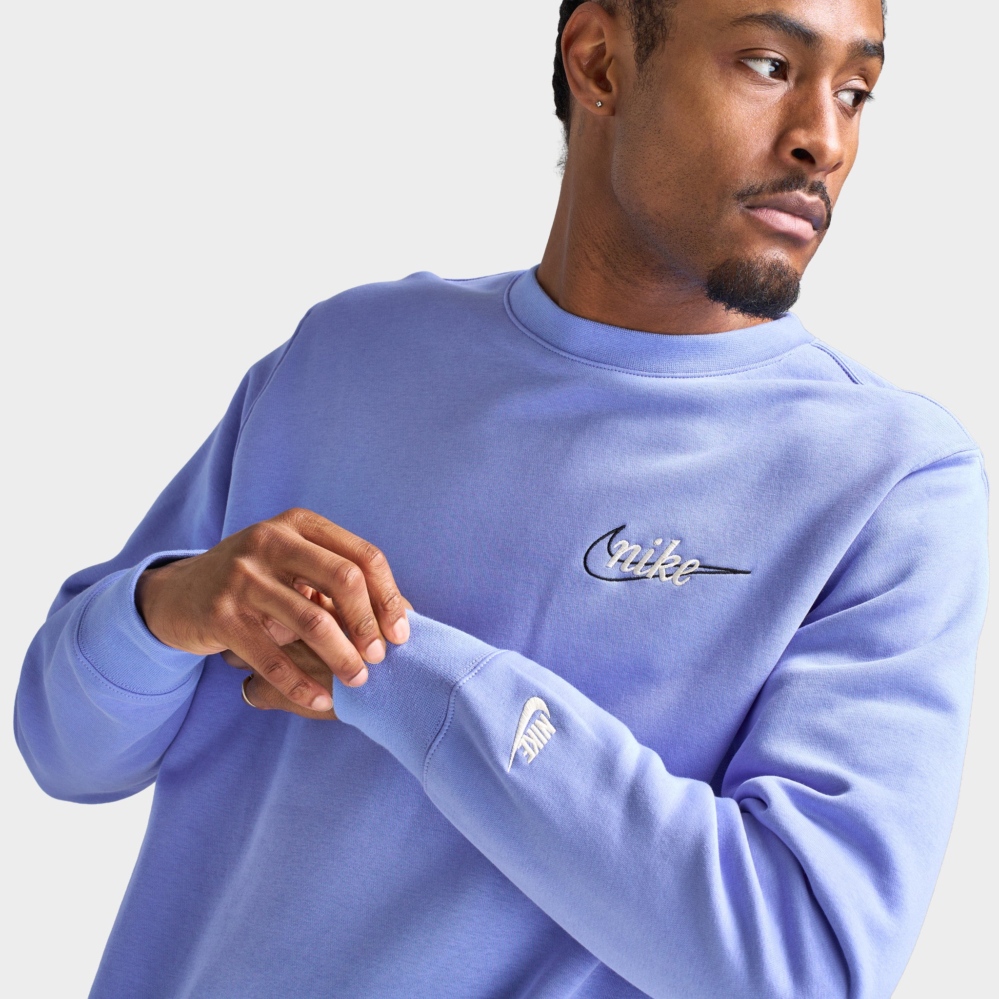Nike Sportswear Club Fleece Crew Sweatshirt / Blue - Image 3
