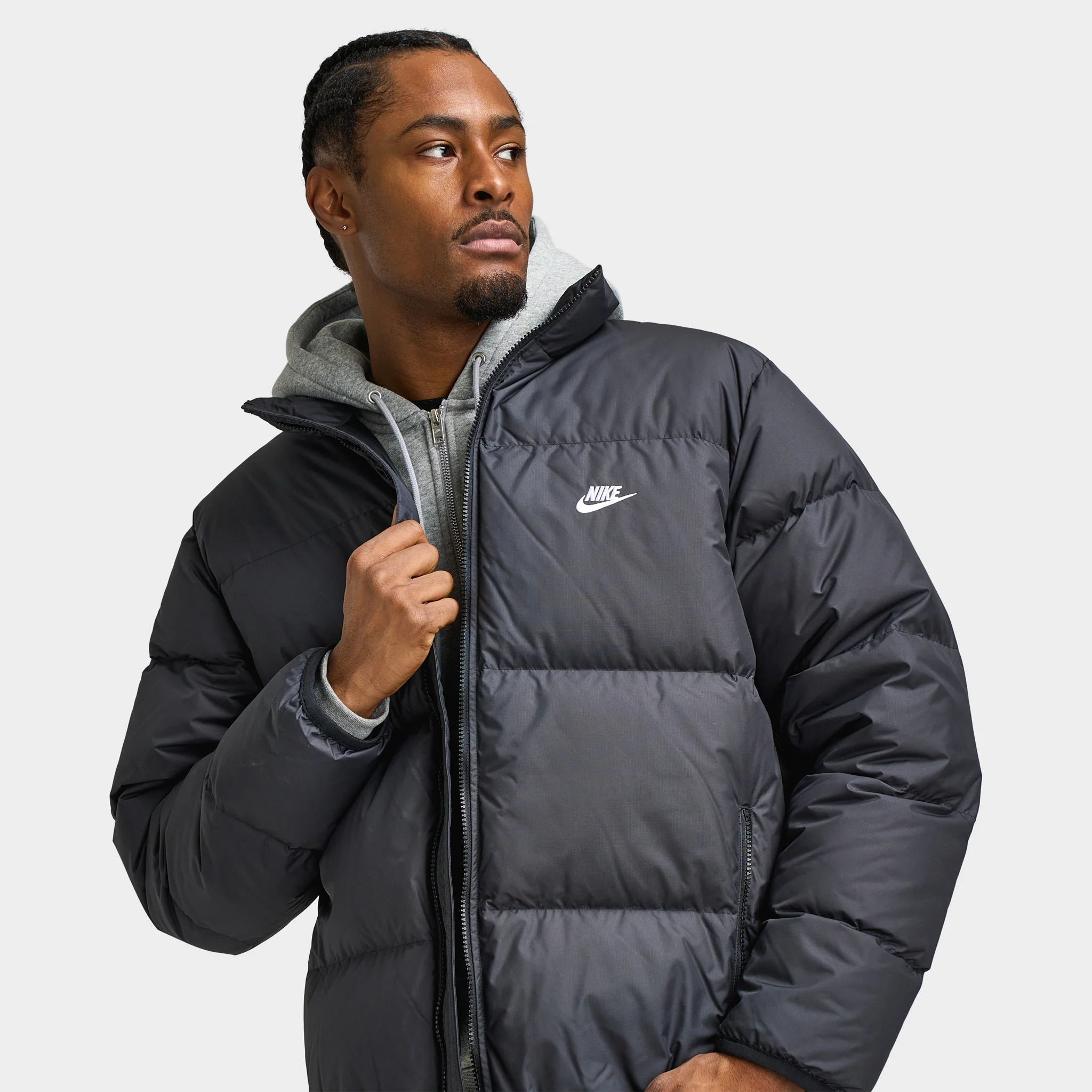 Nike Sportswear Club Therma-FIT Puffer Jacket Black / White - Image 3