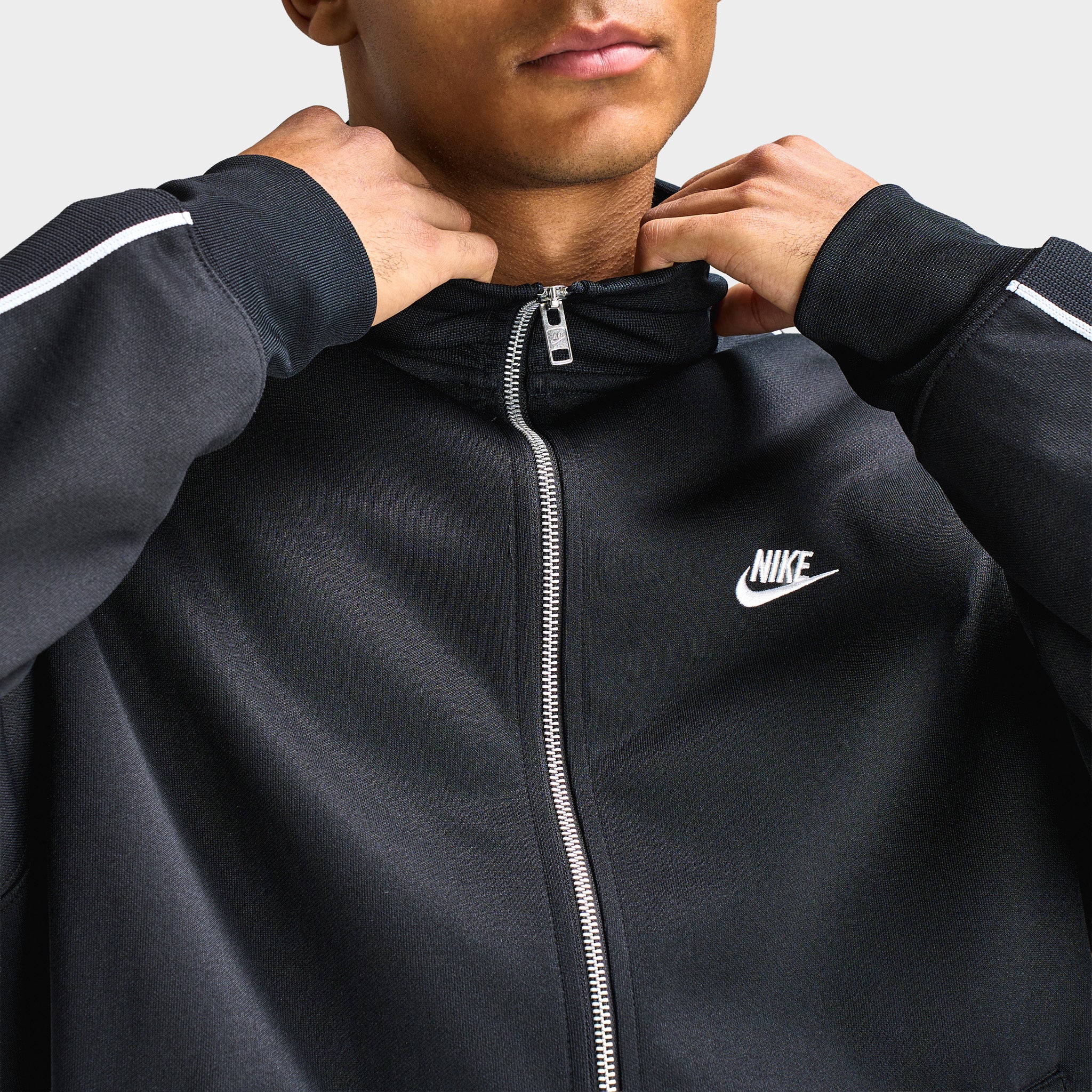 Nike Sportswear Club Oversized Knit Tracksuit Jacket / Black - Image 3