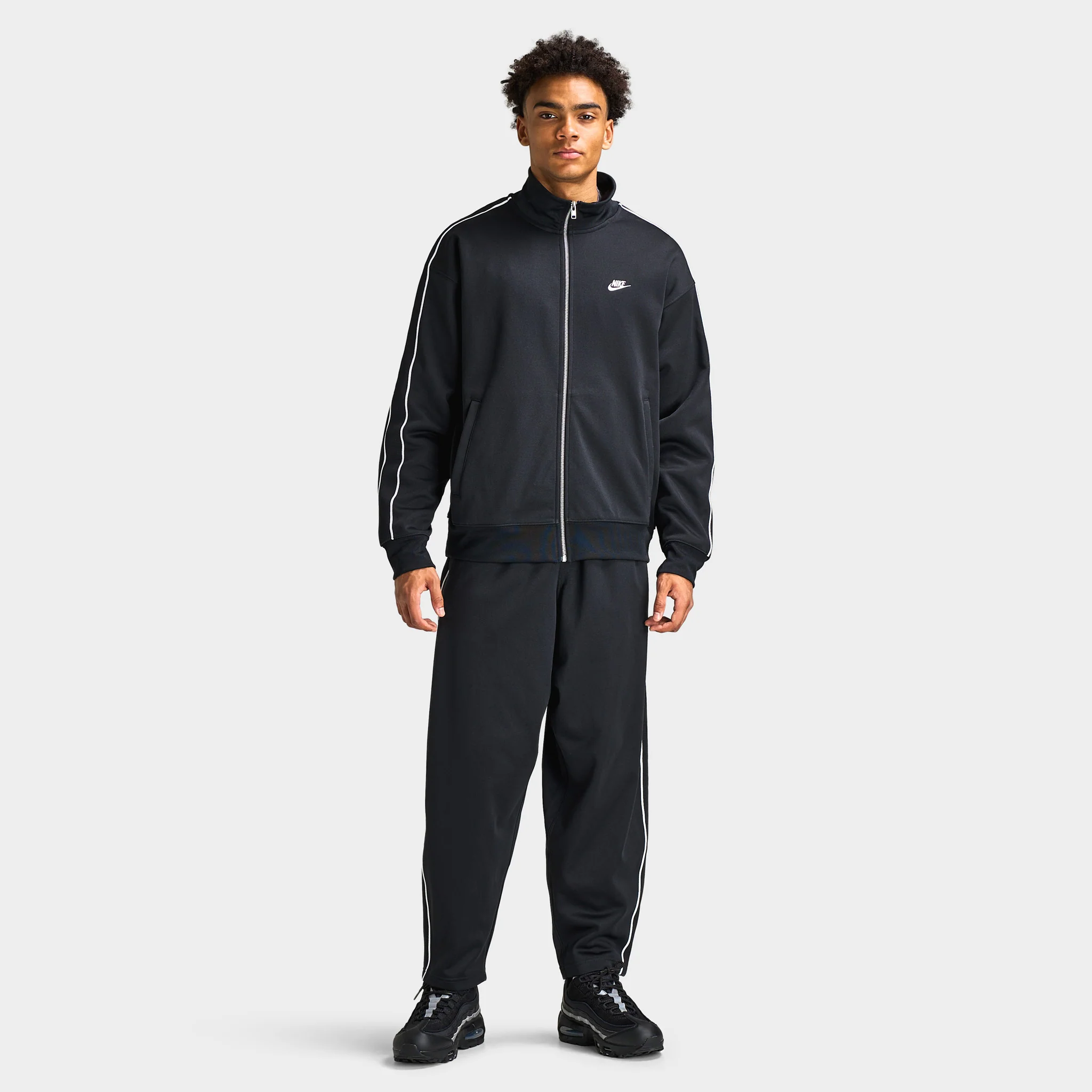 Nike Sportswear Club Oversized Knit Tracksuit Jacket / Black - Image 5