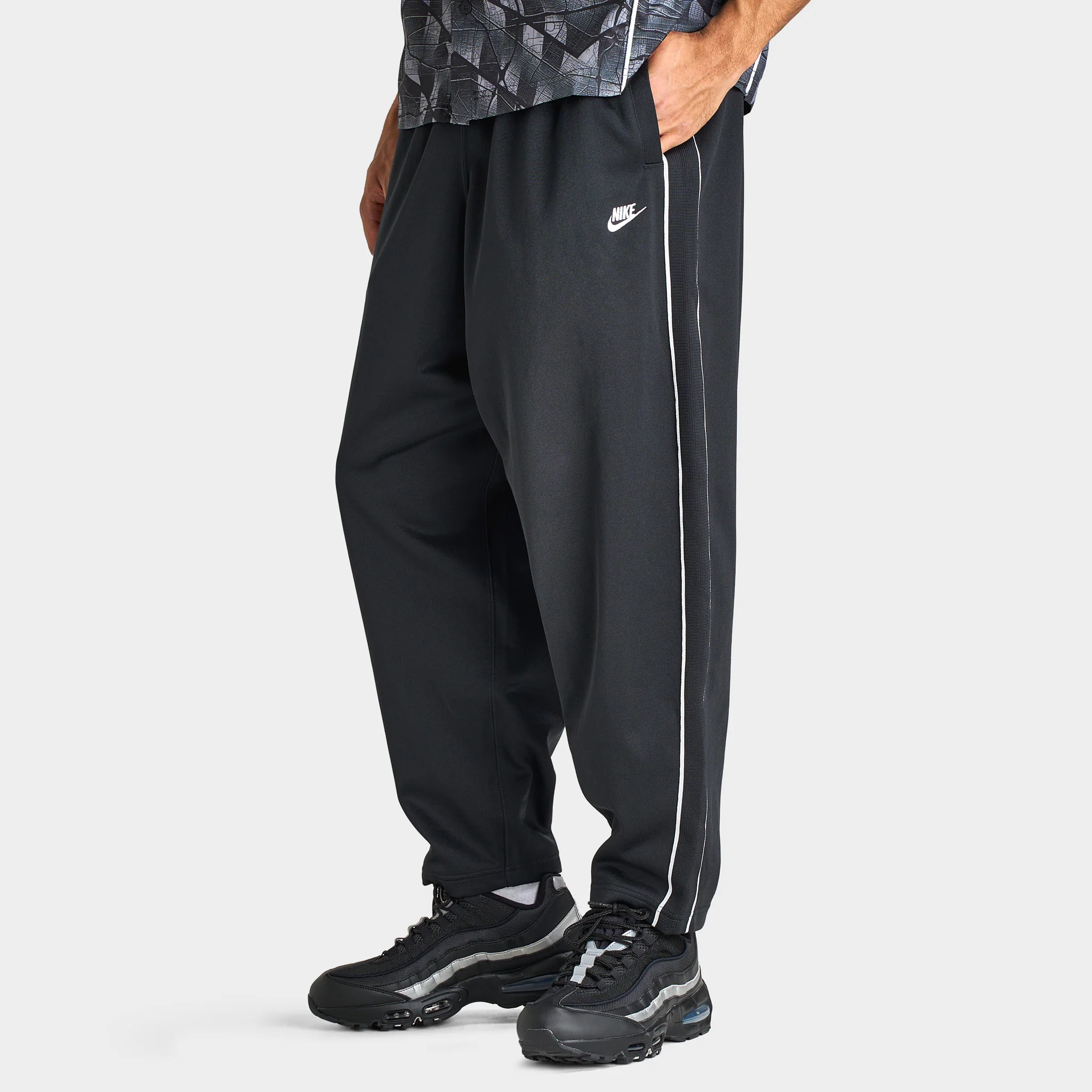 Nike Sportswear Club Oversized Knit Tracksuit Bottoms / Black - Image 2