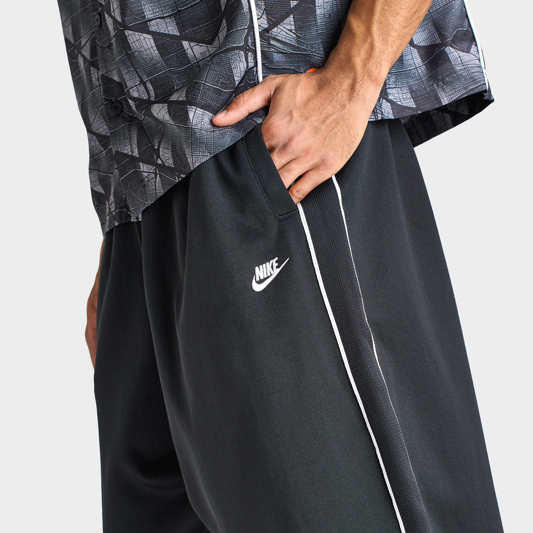 Nike Sportswear Club Oversized Knit Tracksuit Bottoms / Black - Image 5