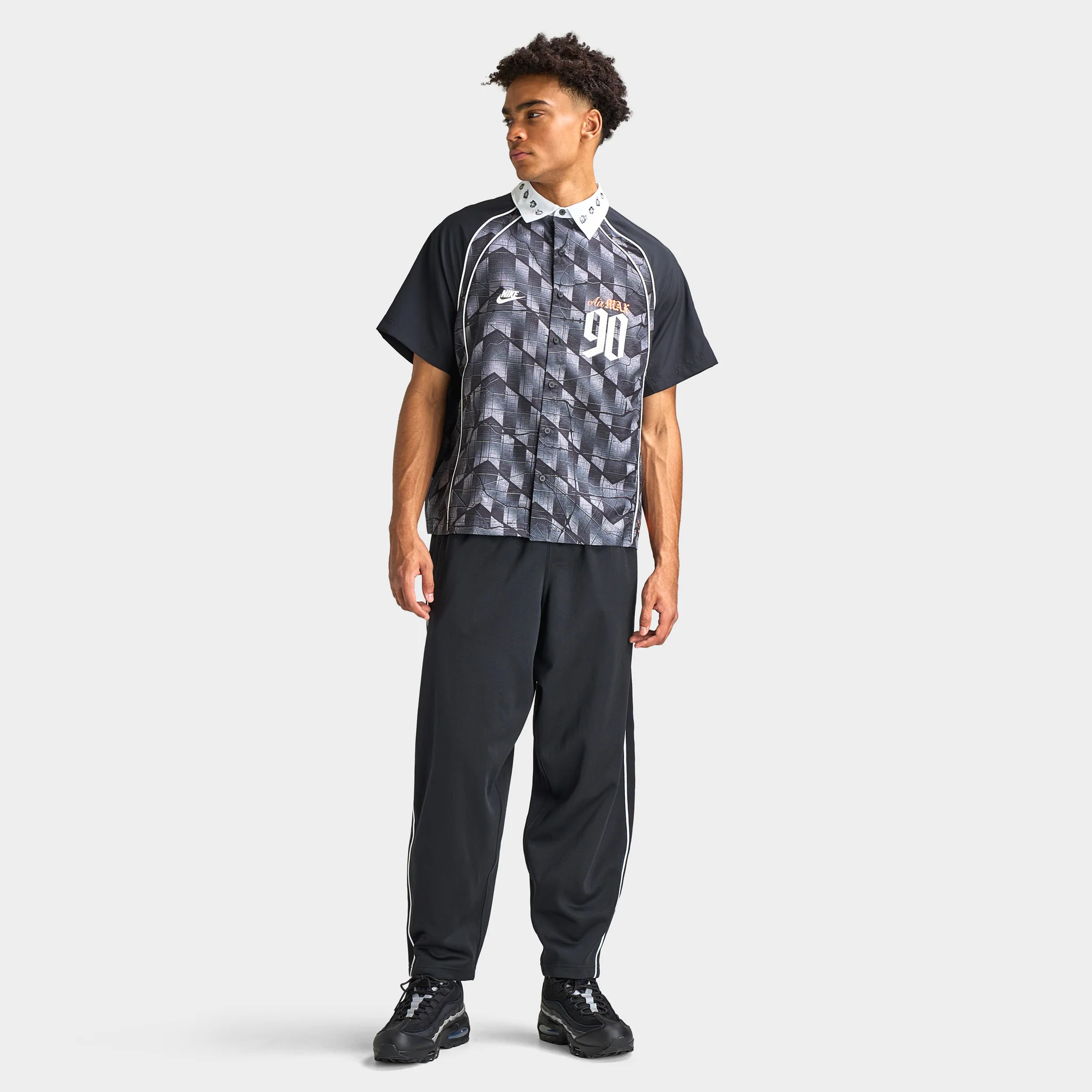 Nike Sportswear Club Oversized Knit Tracksuit Bottoms / Black - Image 6