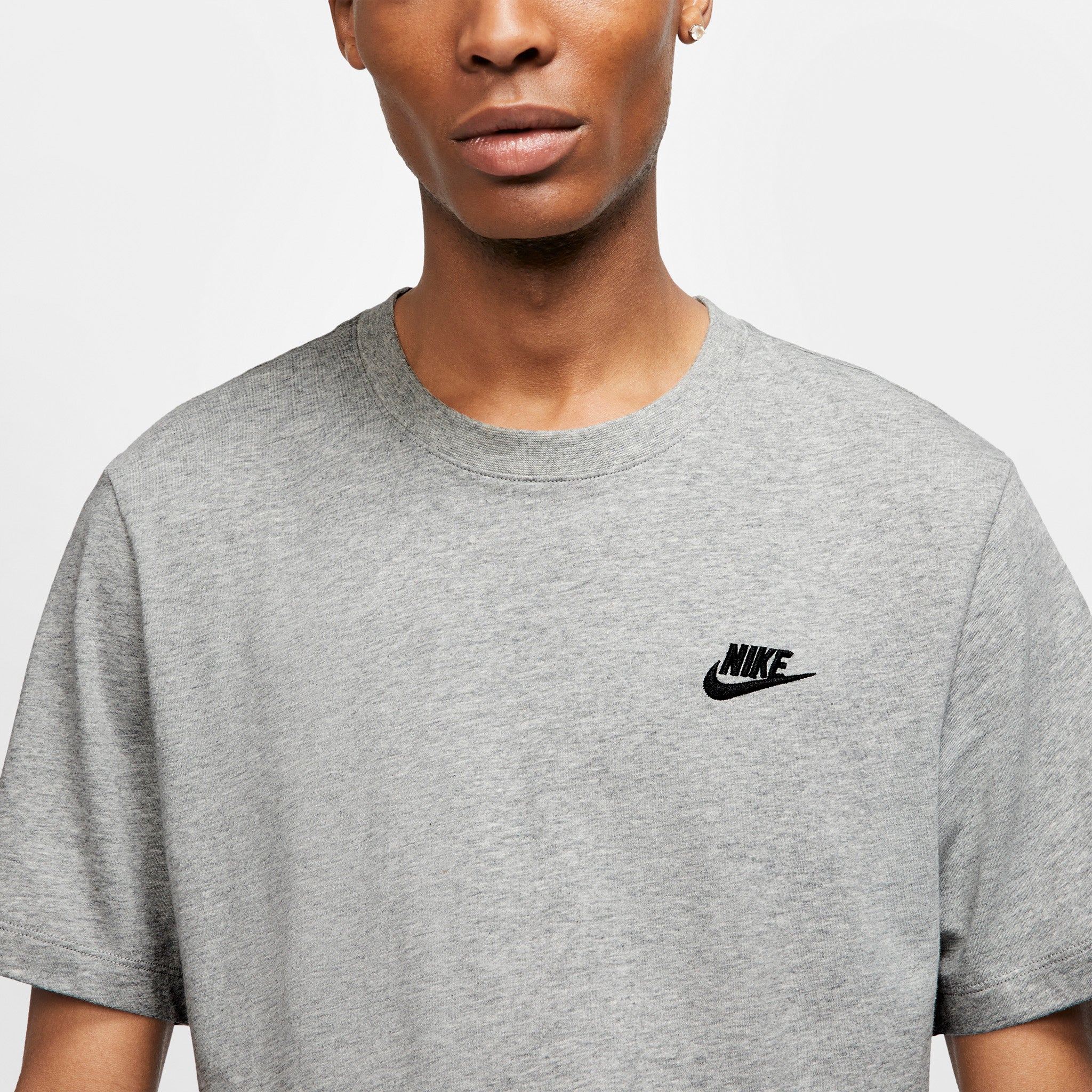 Nike Sportswear Club T-shirt Dark Heather Grey / Black - Image 3