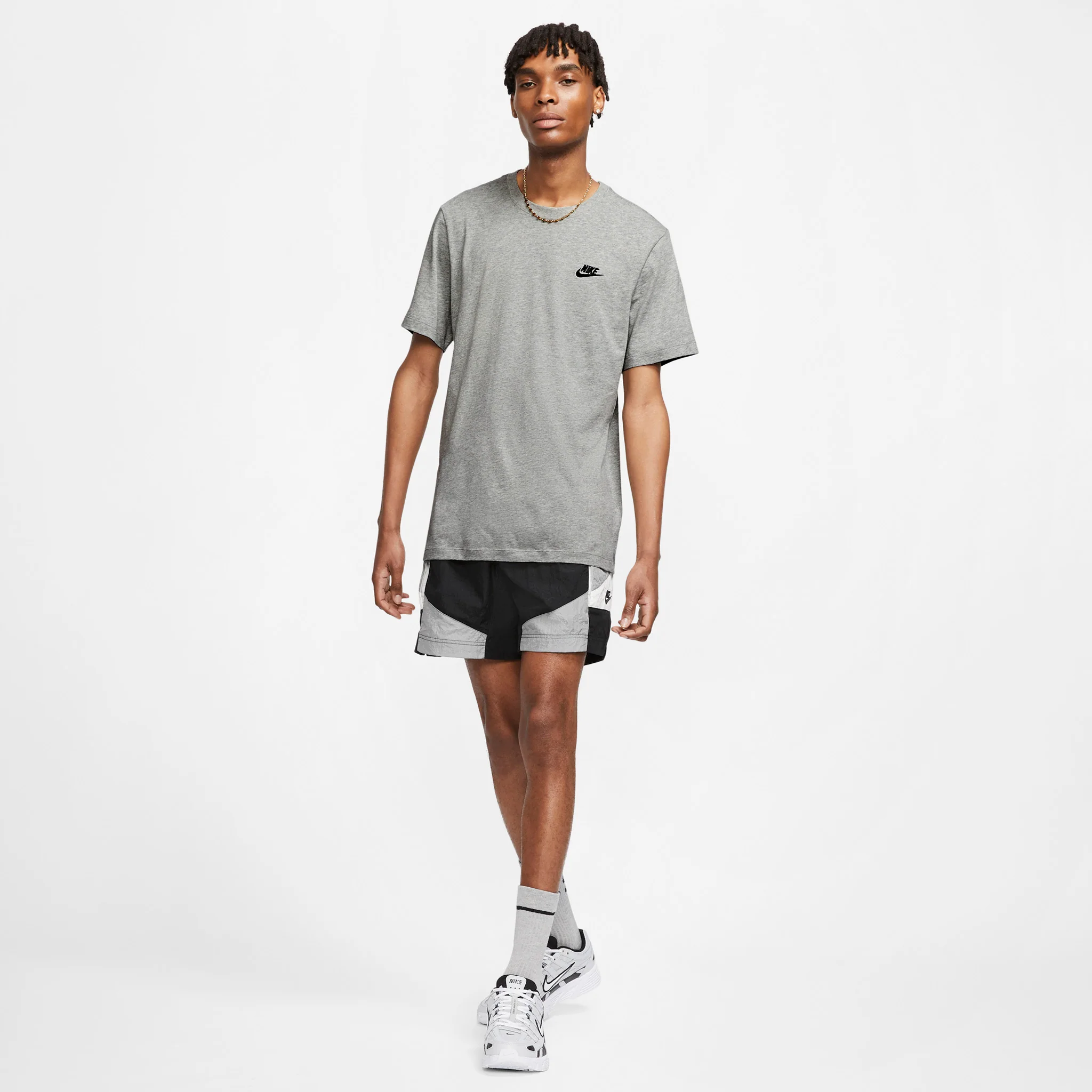 Nike Sportswear Club T-shirt Dark Heather Grey / Black - Image 4