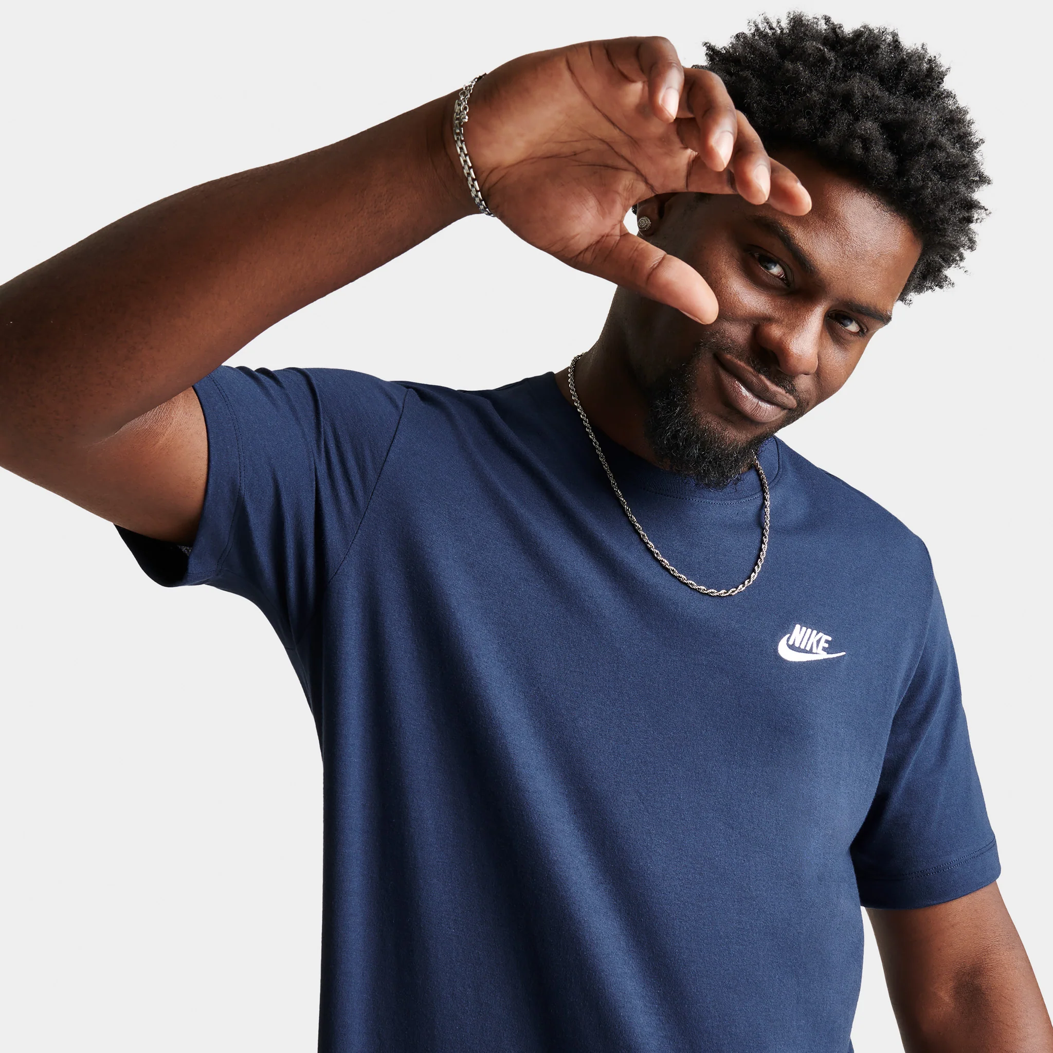 Nike Sportswear Club T-shirt Midnight Navy / White - Image 4