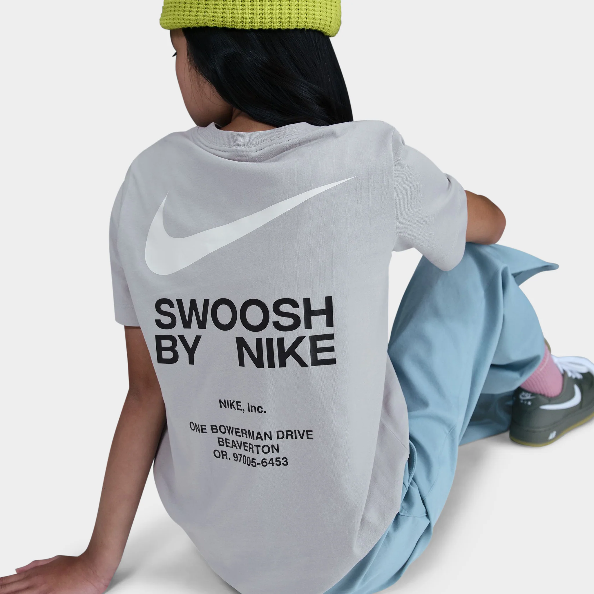 Nike Sportswear Junior Boys' Athletic Tee Light Smoke Grey / White - Image 2