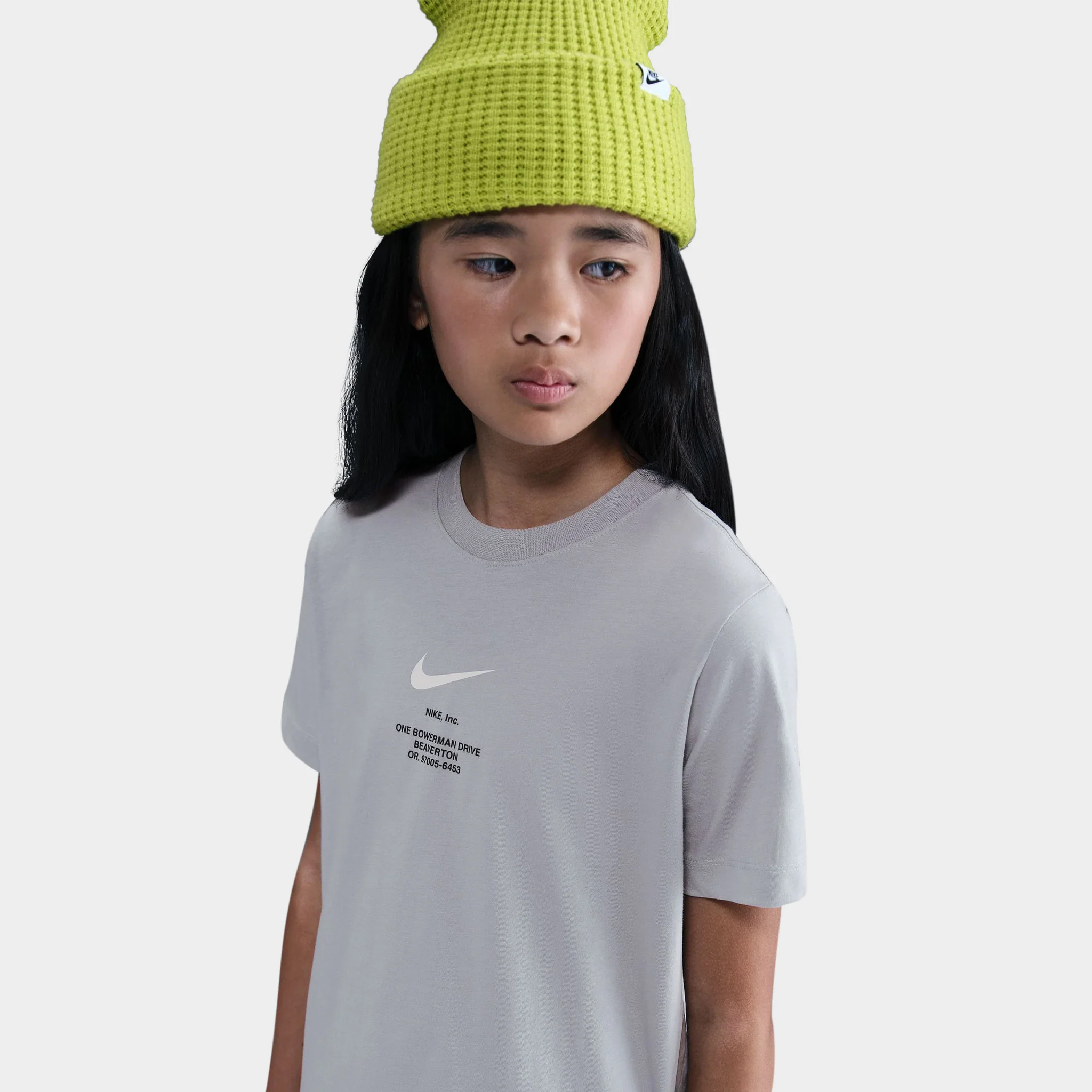 Nike Sportswear Junior Boys' Athletic Tee Light Smoke Grey / White - Image 3