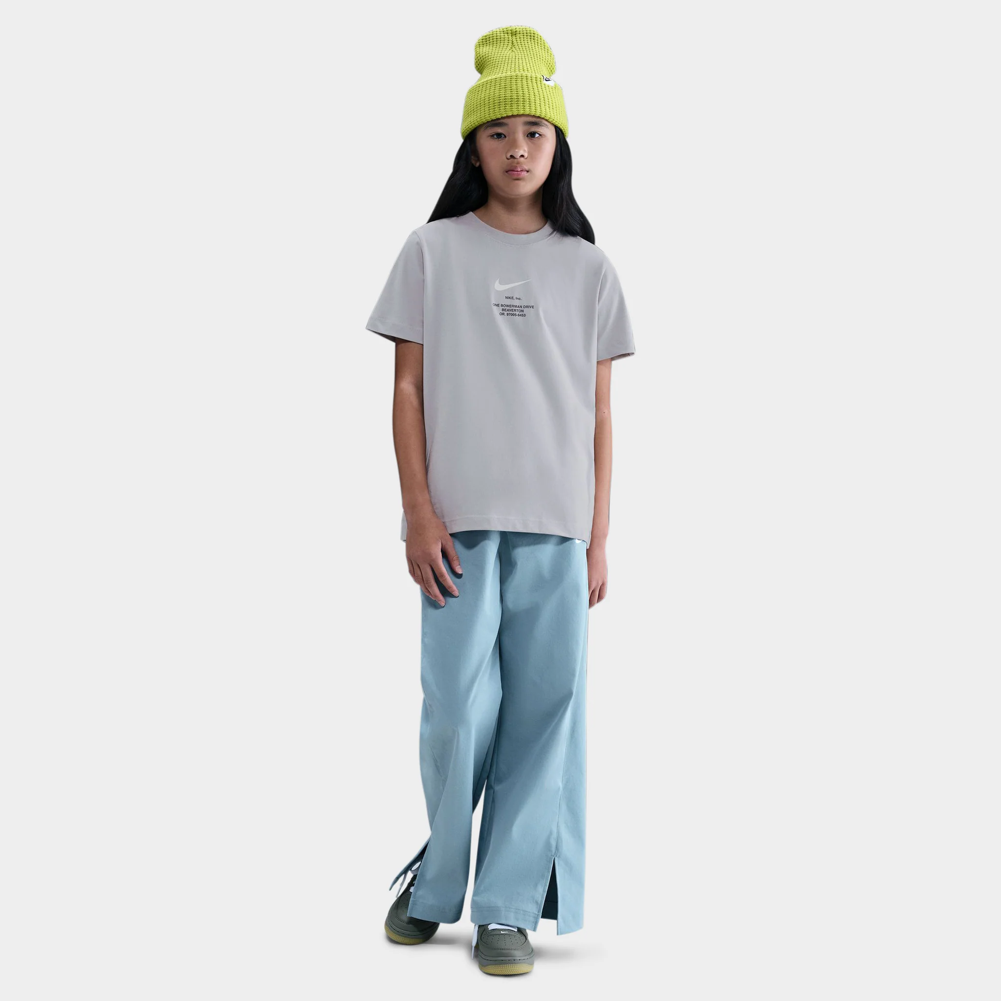 Nike Sportswear Junior Boys' Athletic Tee Light Smoke Grey / White - Image 6
