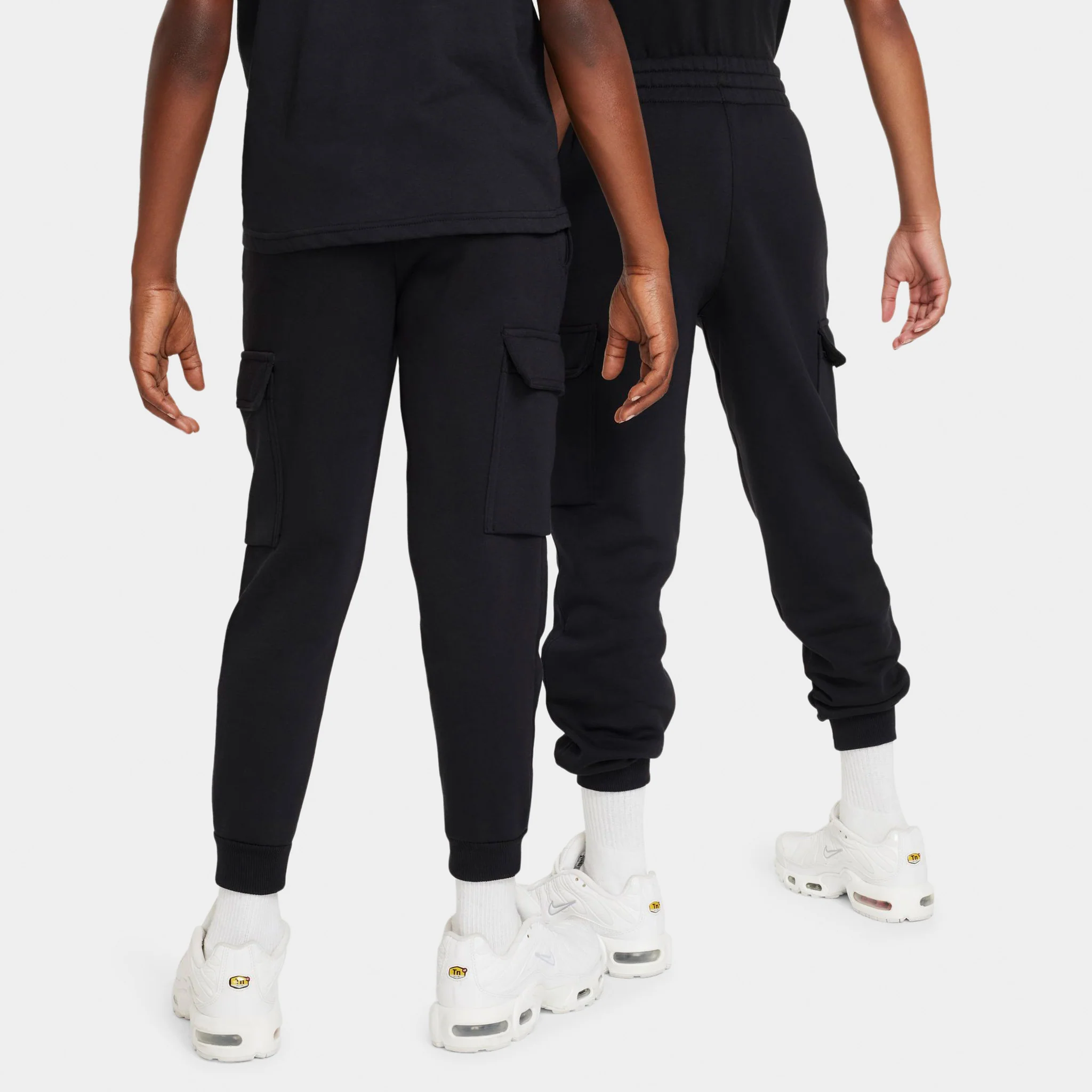 Nike Sportswear Junior Boys' Club Fleece Cargo Joggers Black / White - Image 2
