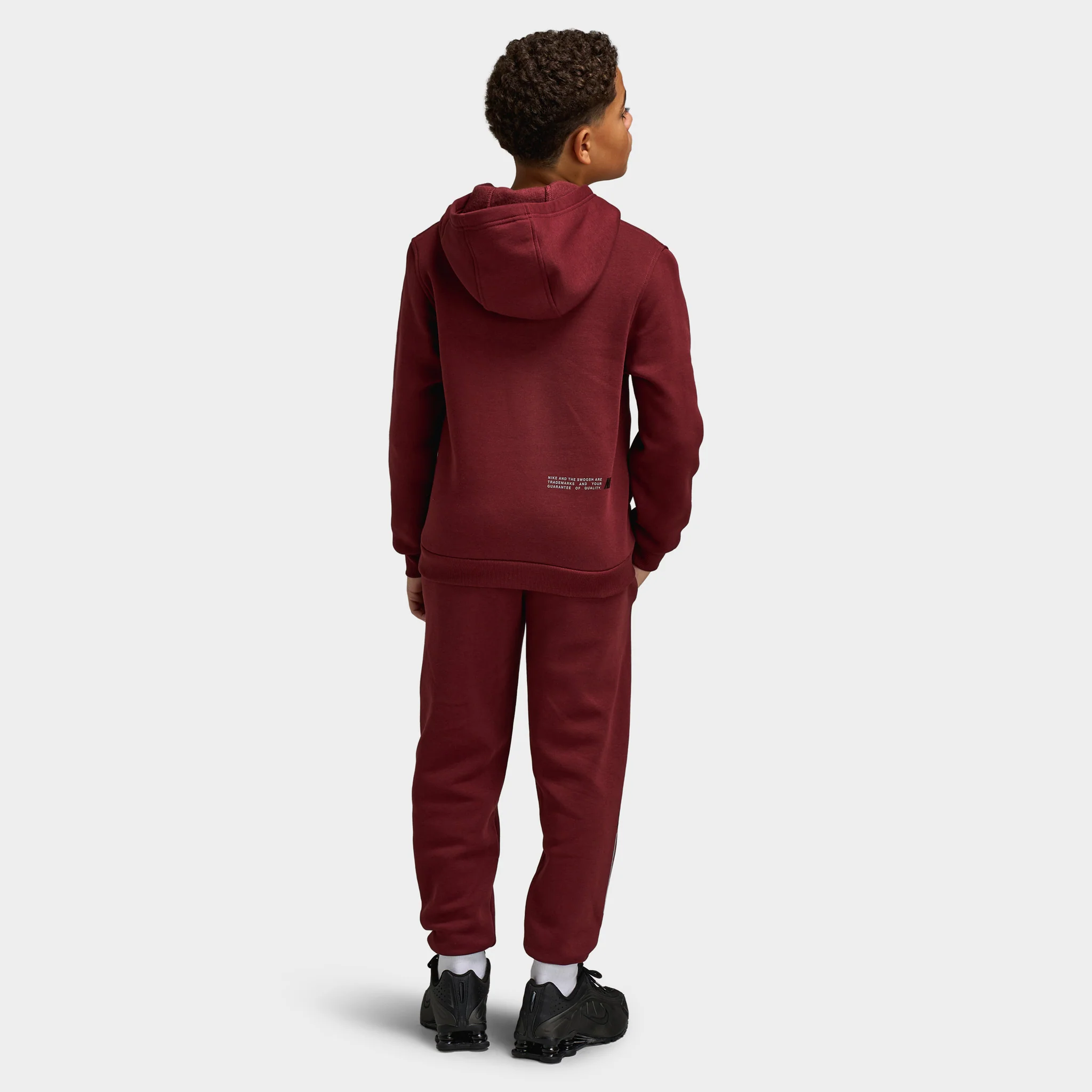 Nike Sportswear Junior Boys' Club Fleece Hoodie BRND NRG / Dark Team Red - Image 5