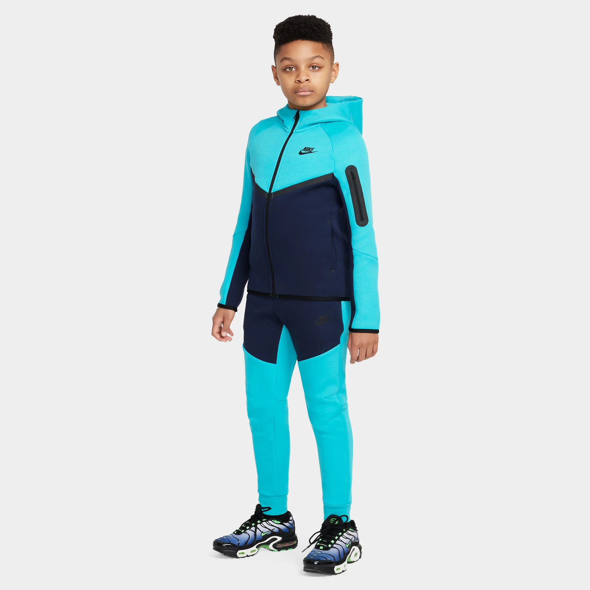 Nike Sportswear Junior boys' Tech Fleece Joggers Dusty cactus / Obsidian - Black - Image 7