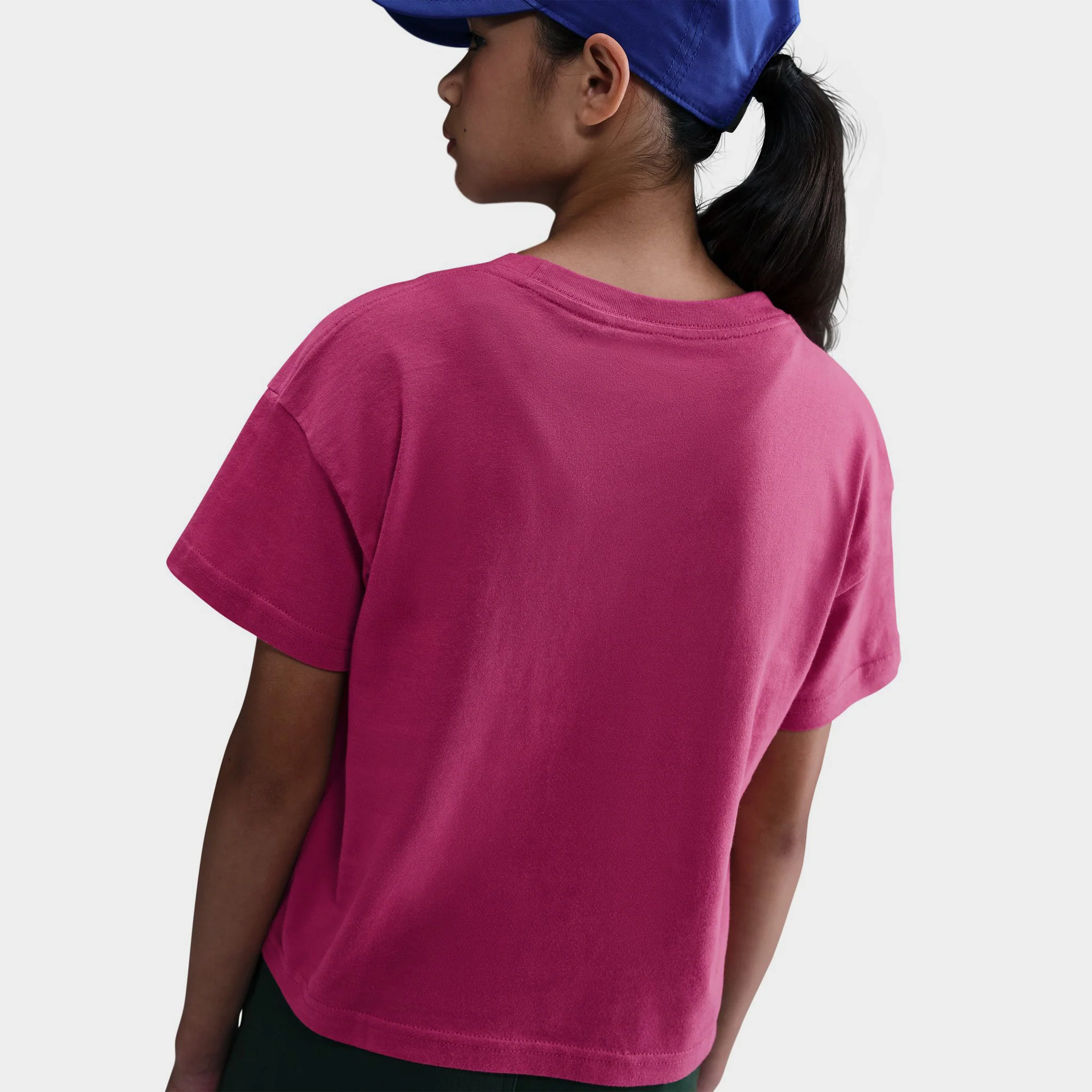 Nike Sportswear Junior Girls' Essential Boxy Tee / Sweet Beet - Image 2