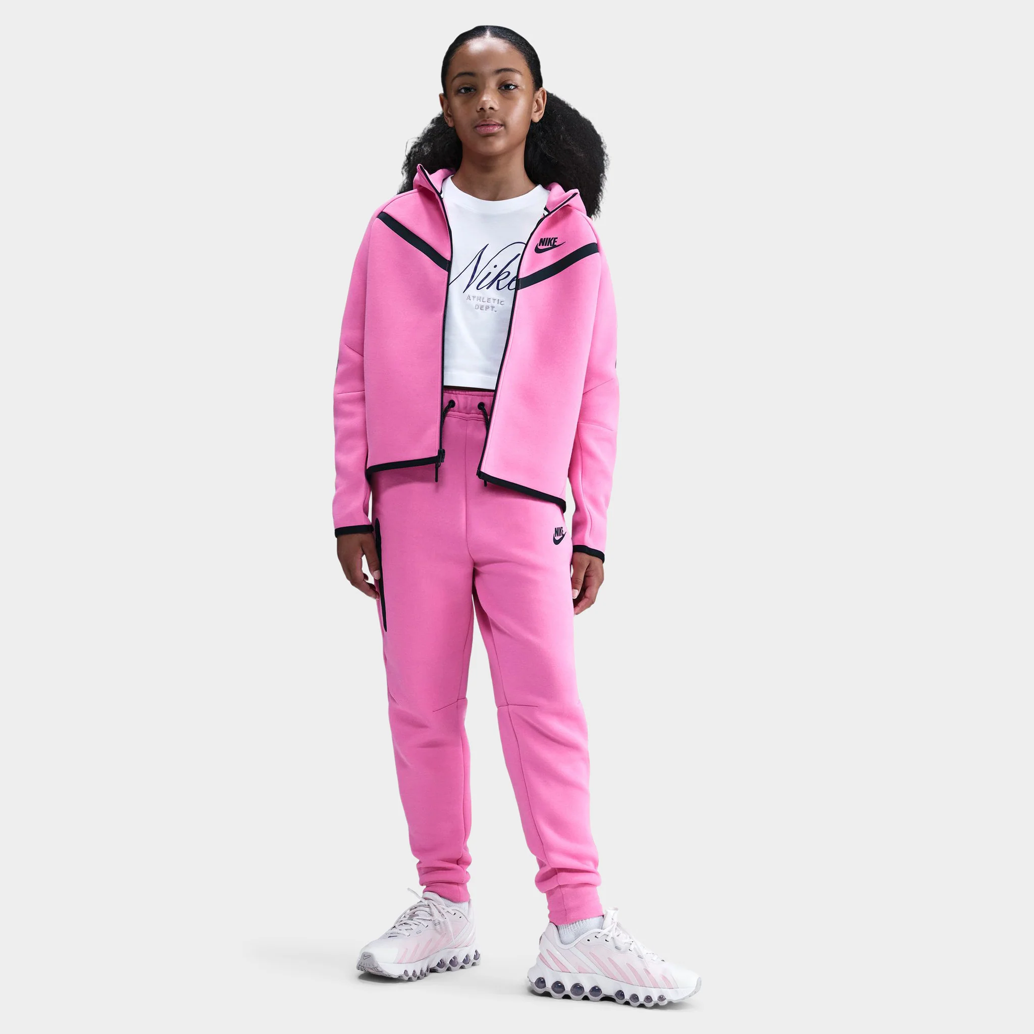 Nike Sportswear Junior Girls' Tech Fleece Hoodie Full Zip / Playful Pink - Image 5