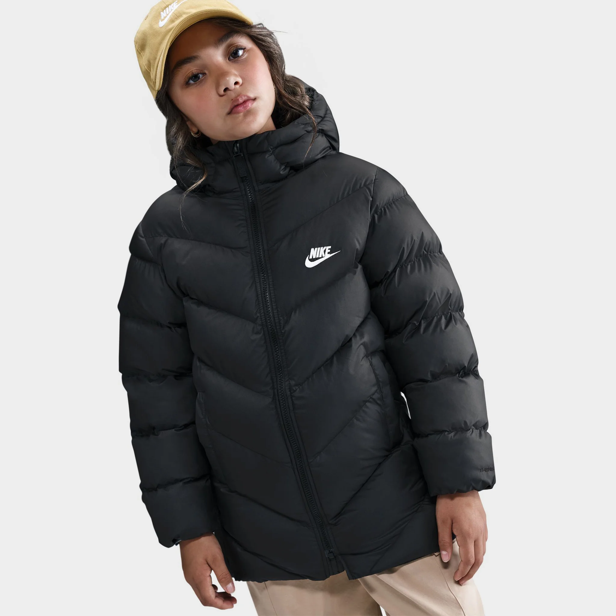 Nike Sportswear Juniors' ADP Therma-FIT Puffer Jacket Black / White - Image 3