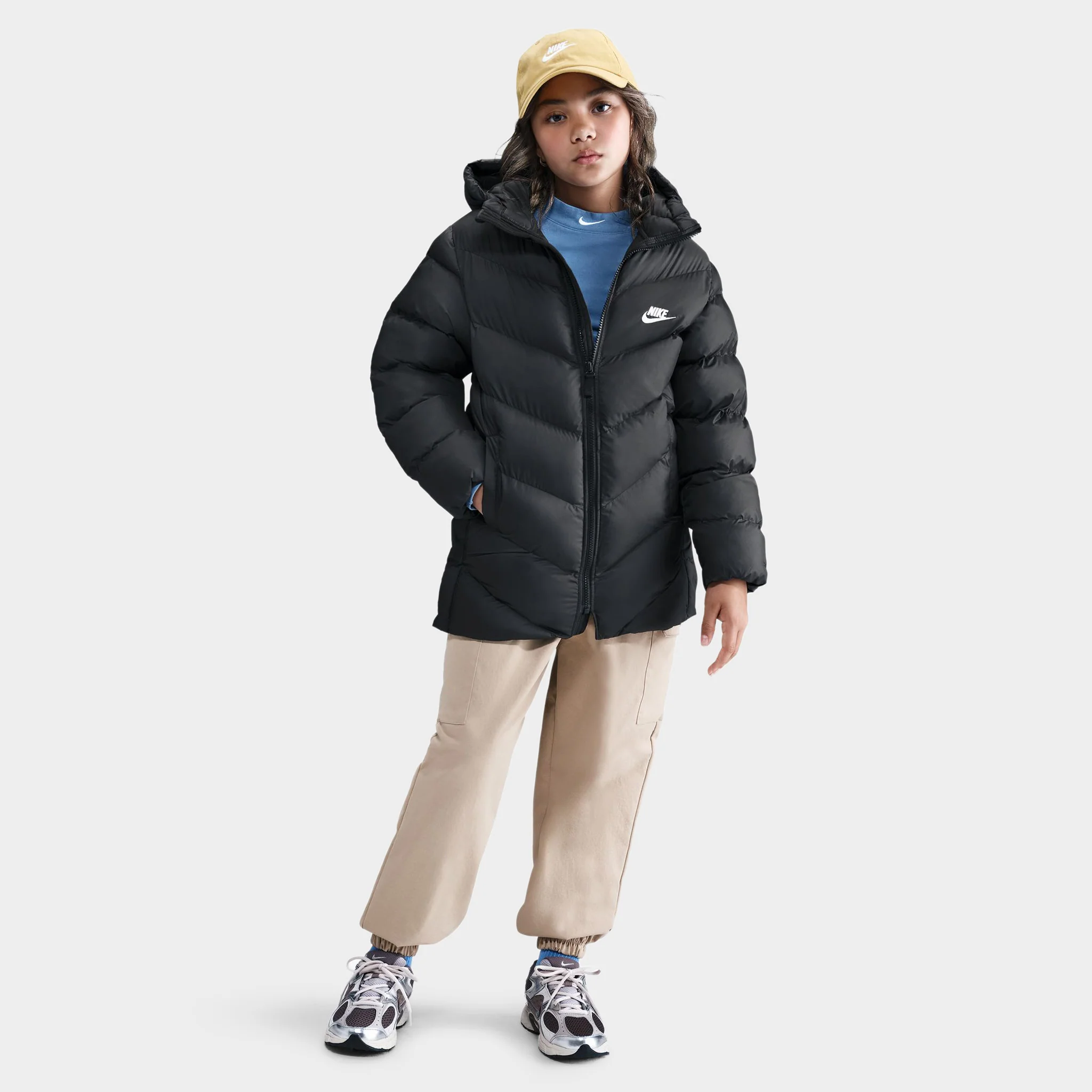 Nike Sportswear Juniors' ADP Therma-FIT Puffer Jacket Black / White - Image 6